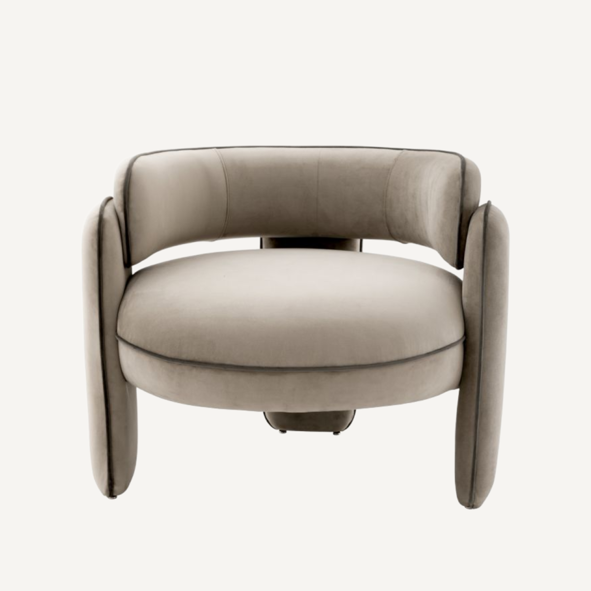 Fauteuil en velours greige | Eichholtz Chaplin | REMO-HOME, mobilier et décoration d'intérieur