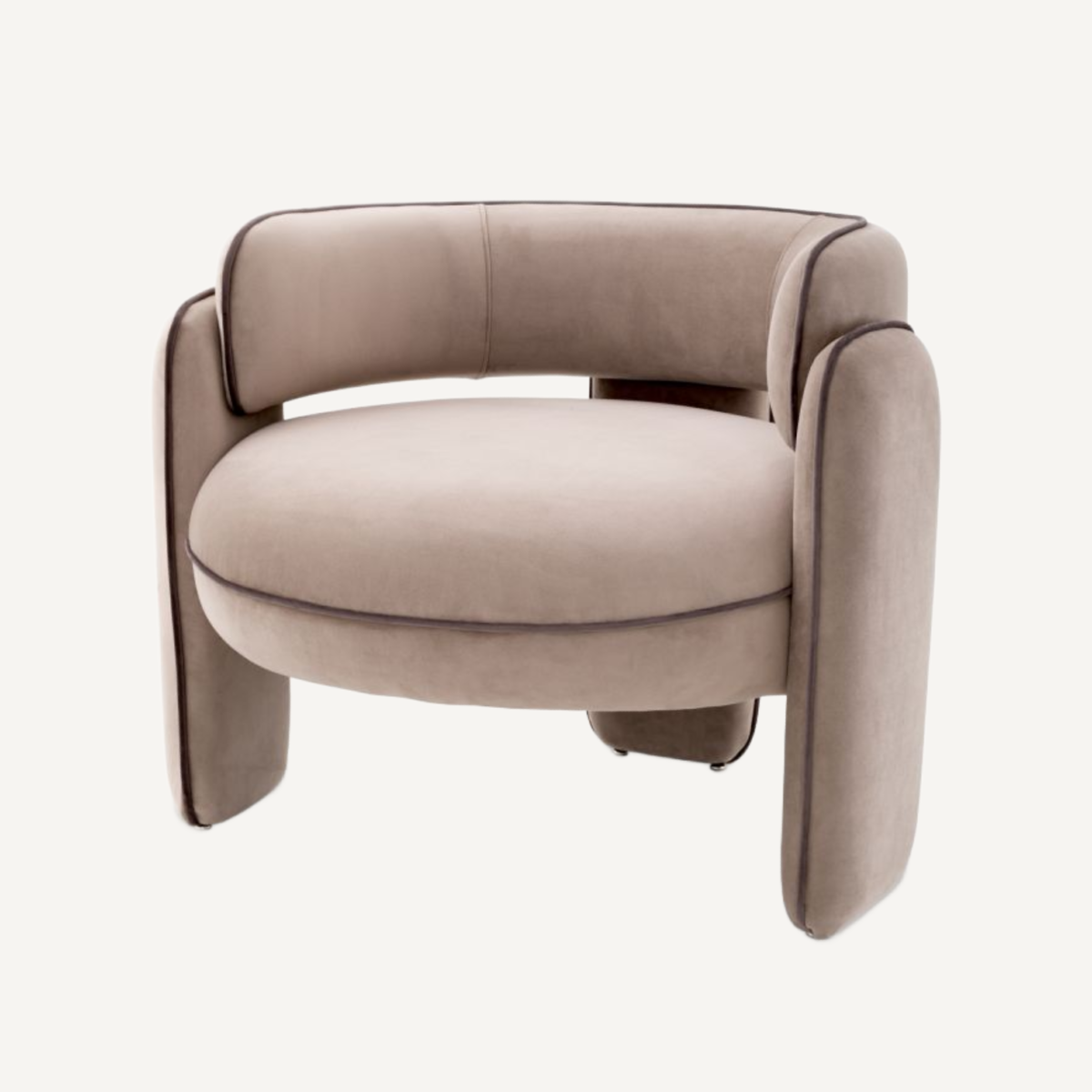 Fauteuil en velours greige | Eichholtz Chaplin | REMO-HOME, mobilier et décoration d'intérieur