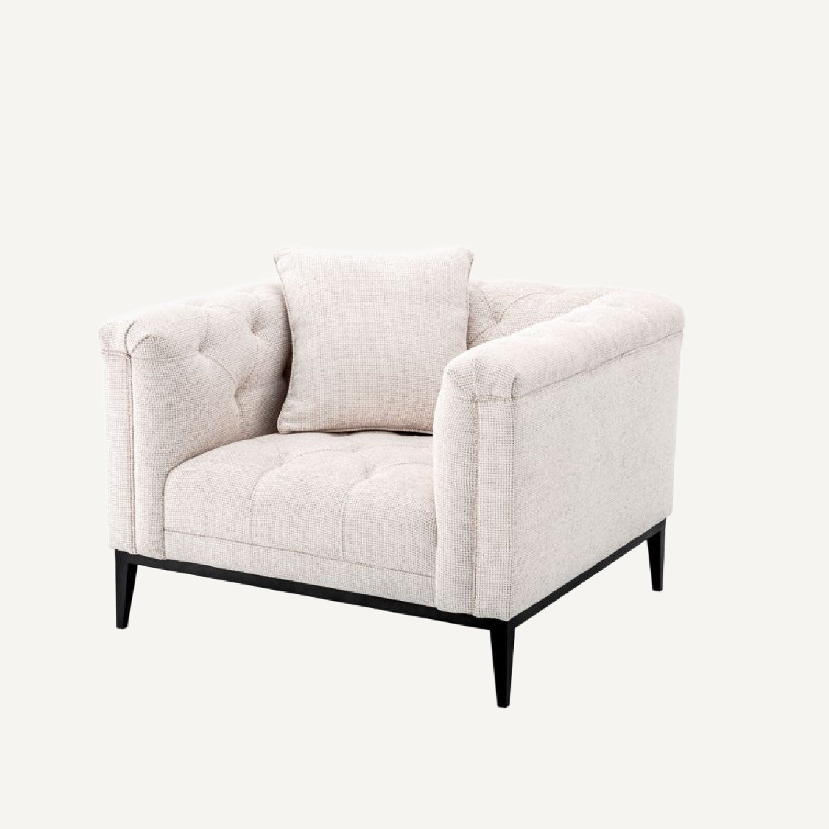 Fauteuil en tissu blanc cassé | Eichholtz Cesare | REMO-HOME, mobilier et décoration d'intérieur