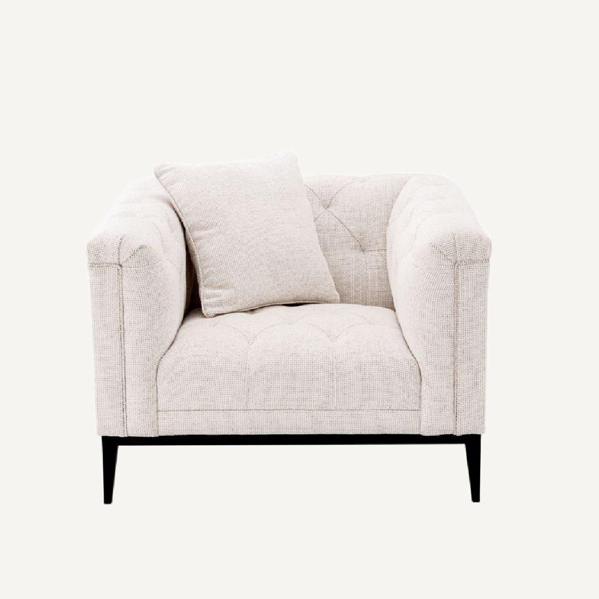 Fauteuil en tissu blanc cassé | Eichholtz Cesare | REMO-HOME, mobilier et décoration d'intérieur