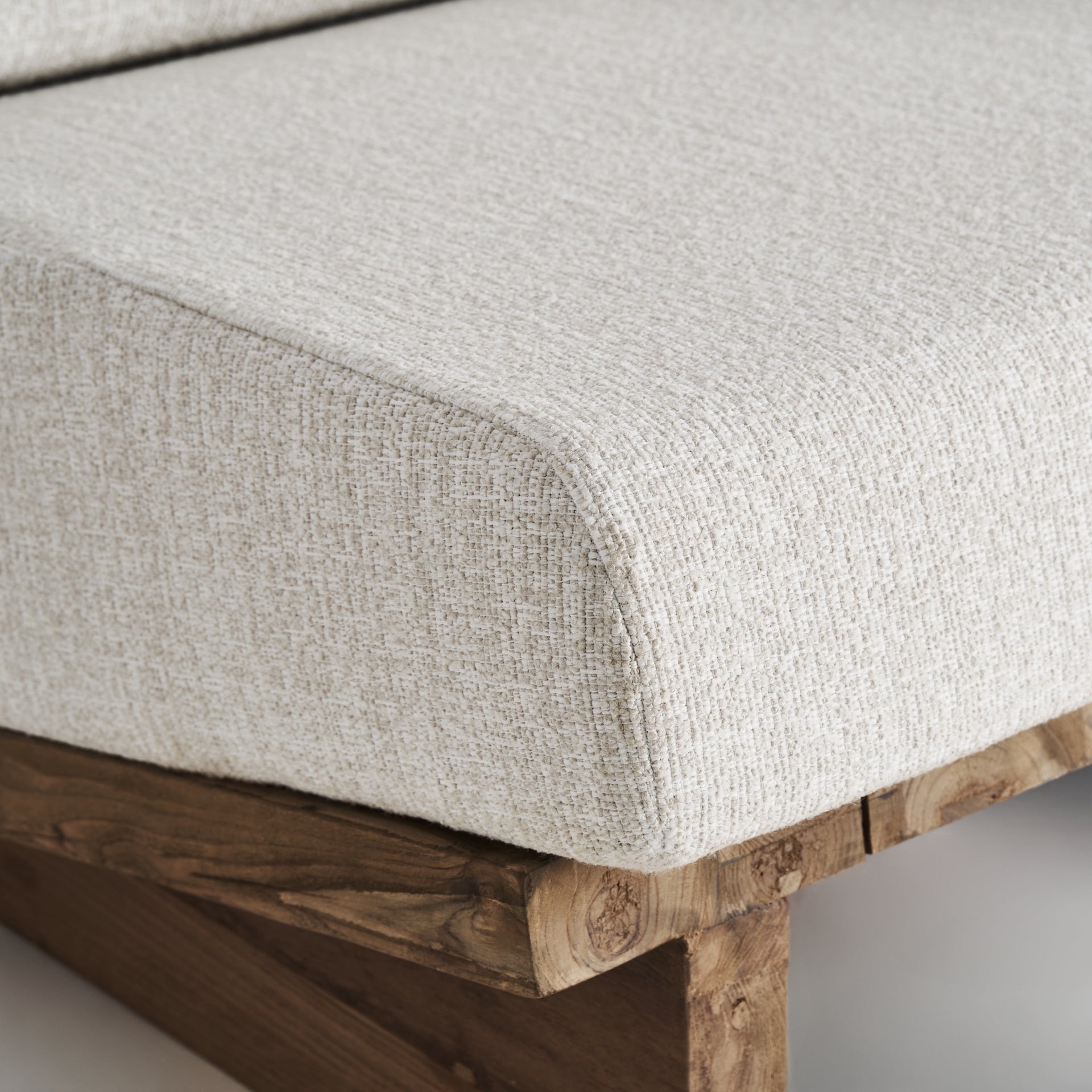 Fauteuil extérieur teck recyclé et tissu housse amovible | VICAL Pure | REMO-HOME, mobilier design et décoration d'intérieur