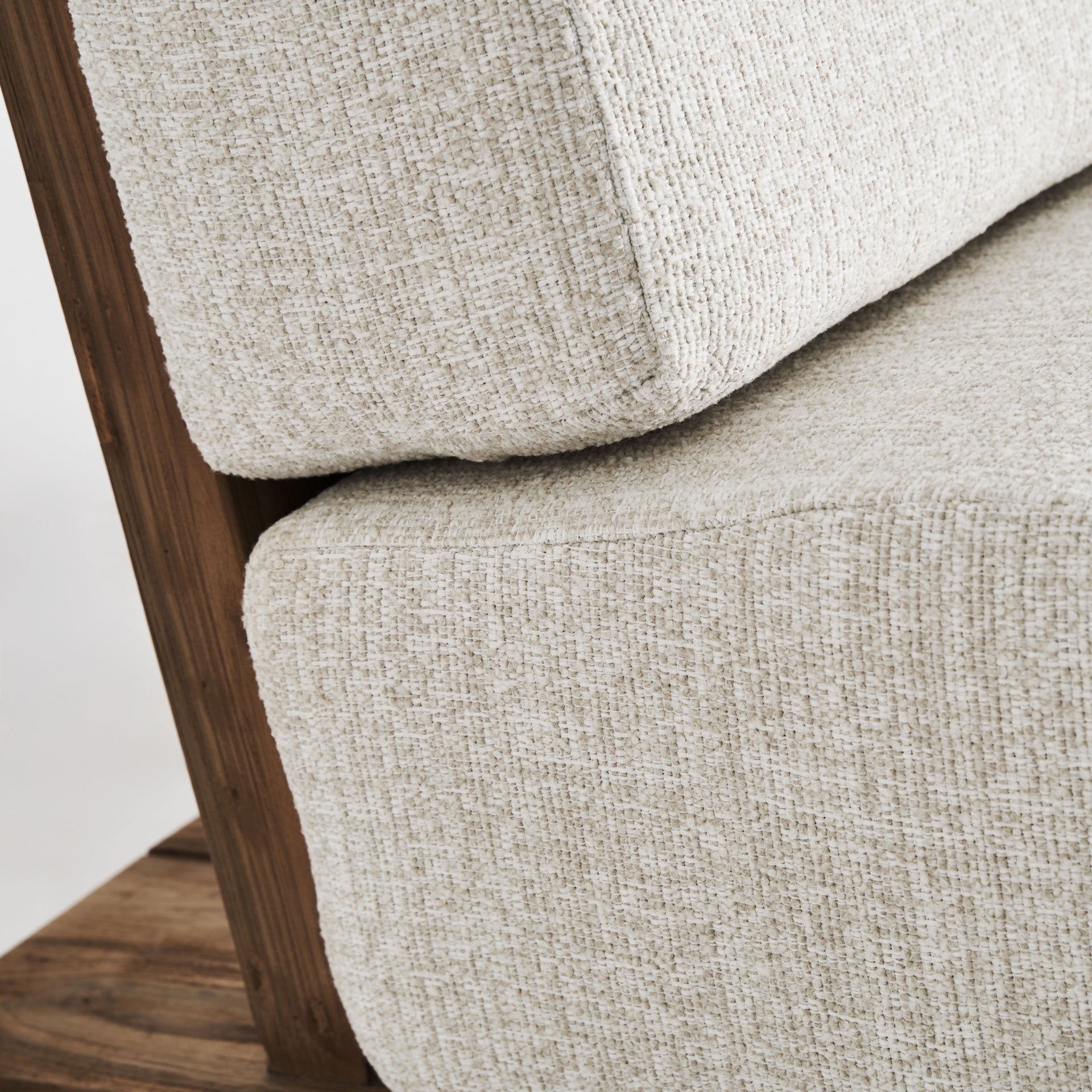 Fauteuil extérieur teck recyclé et tissu housse amovible | VICAL Pure | REMO-HOME, mobilier design et décoration d'intérieur