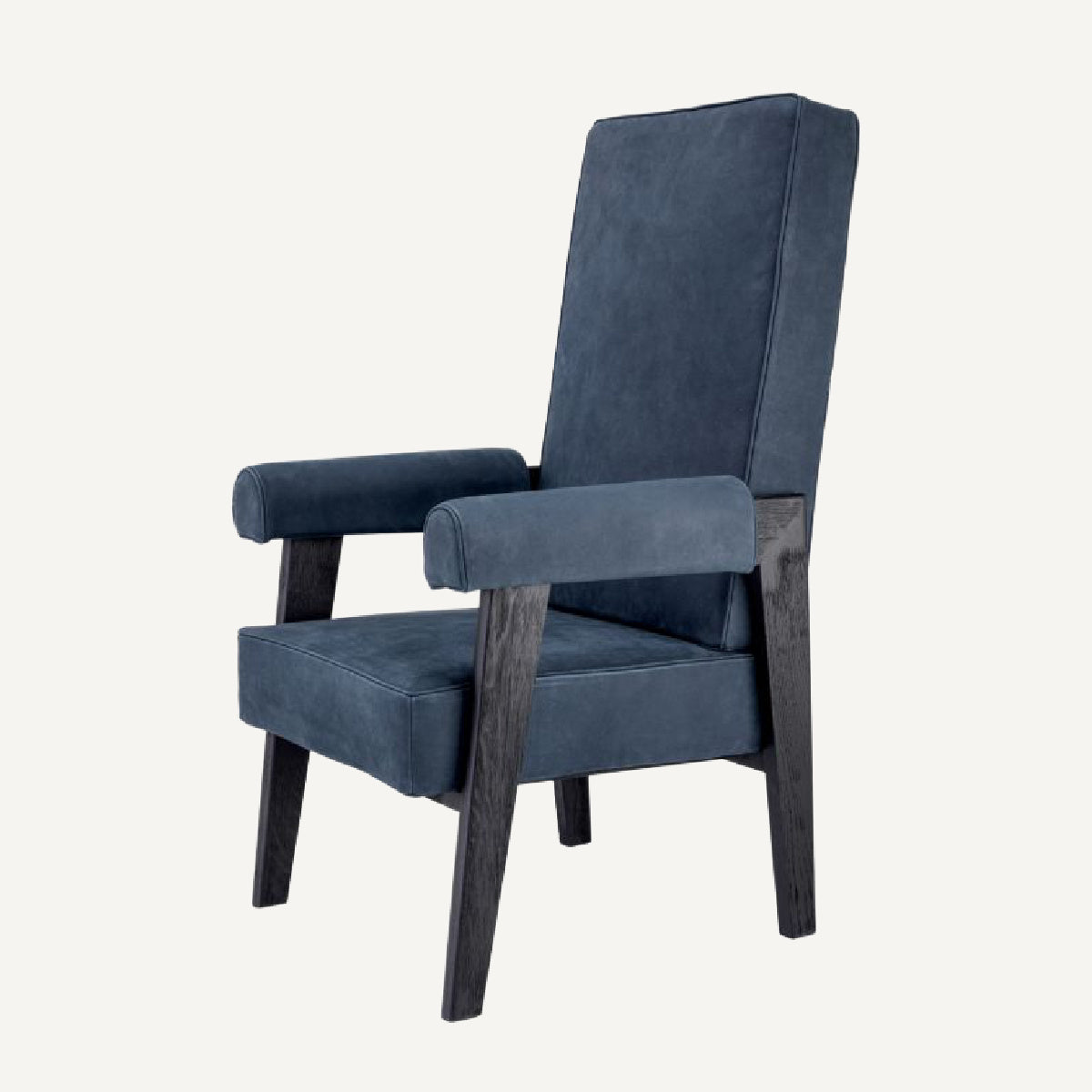 Fauteuil haut en nubuck bleu | Eichholtz Felippe | REMO-HOME, mobilier et décoration d'intérieur