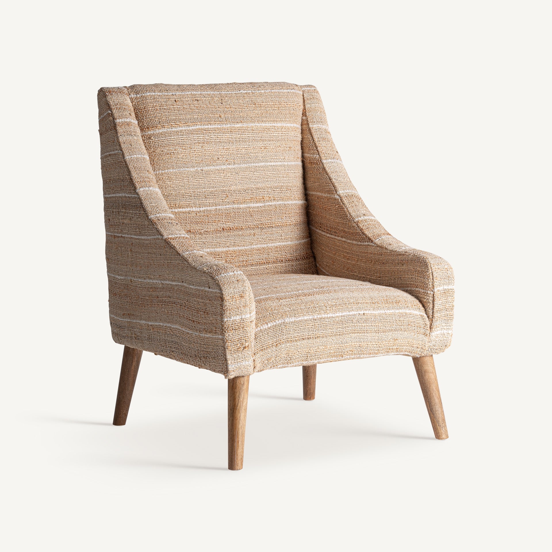 Fauteuil jute beige bois de manguier | VICAL Chateris | REMO-HOME, mobilier design et décoration d'intérieur