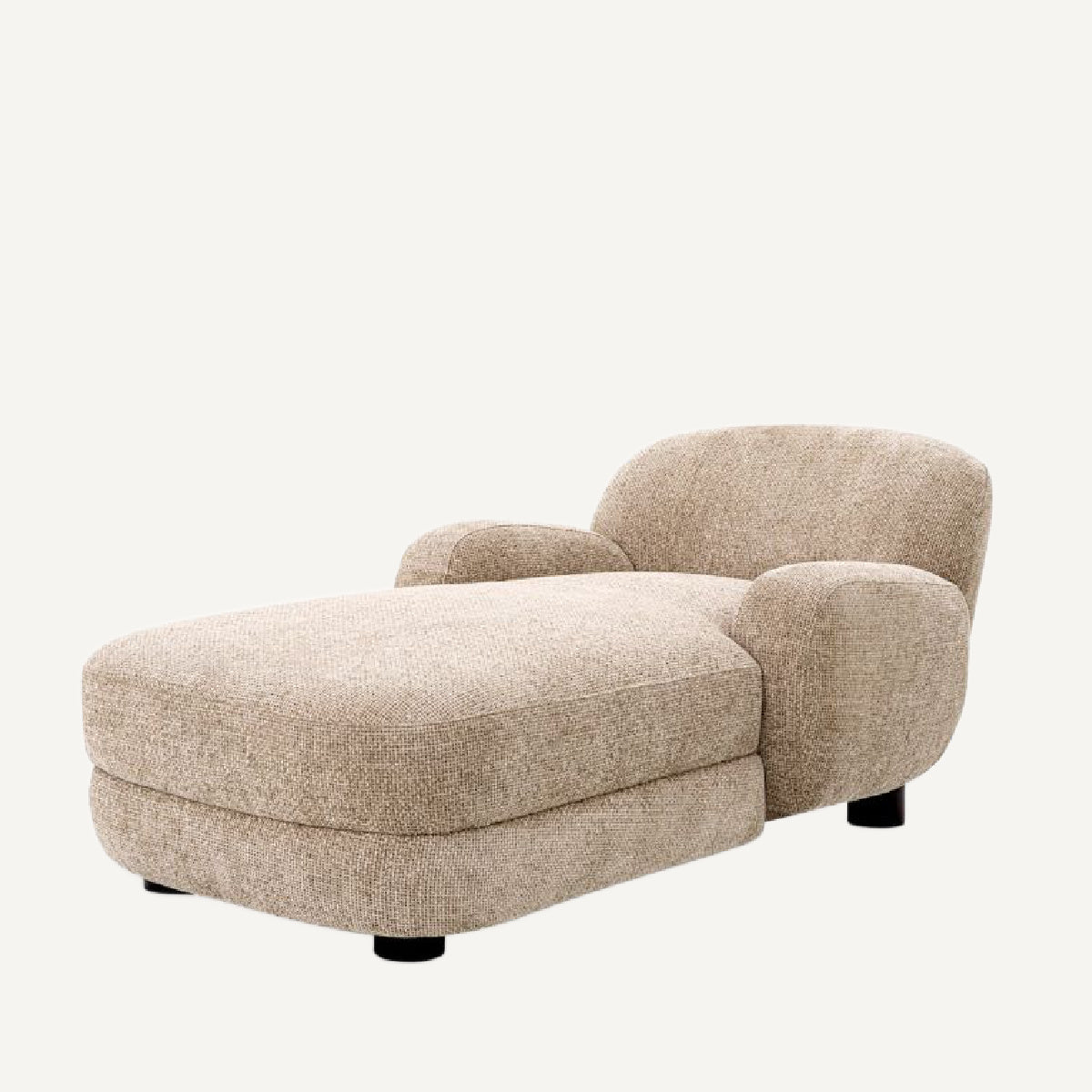 Fauteuil long en tissu sable | Eichholtz Udine | REMO-HOME, mobilier et décoration d'intérieur