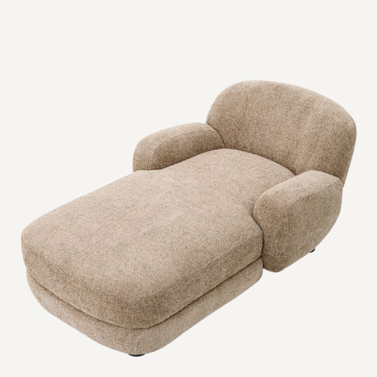 Fauteuil long en tissu sable | Eichholtz Udine | REMO-HOME, mobilier et décoration d'intérieur