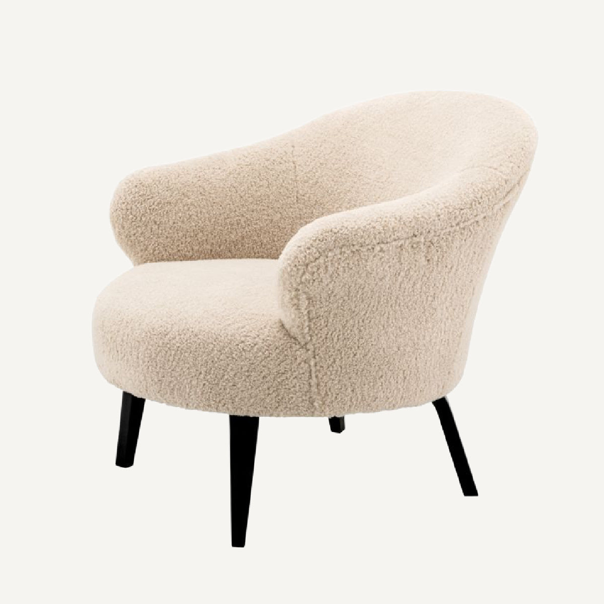 Fauteuil molletonné crème | Eichholtz Moretti | REMO-HOME, mobilier et décoration d'intérieur