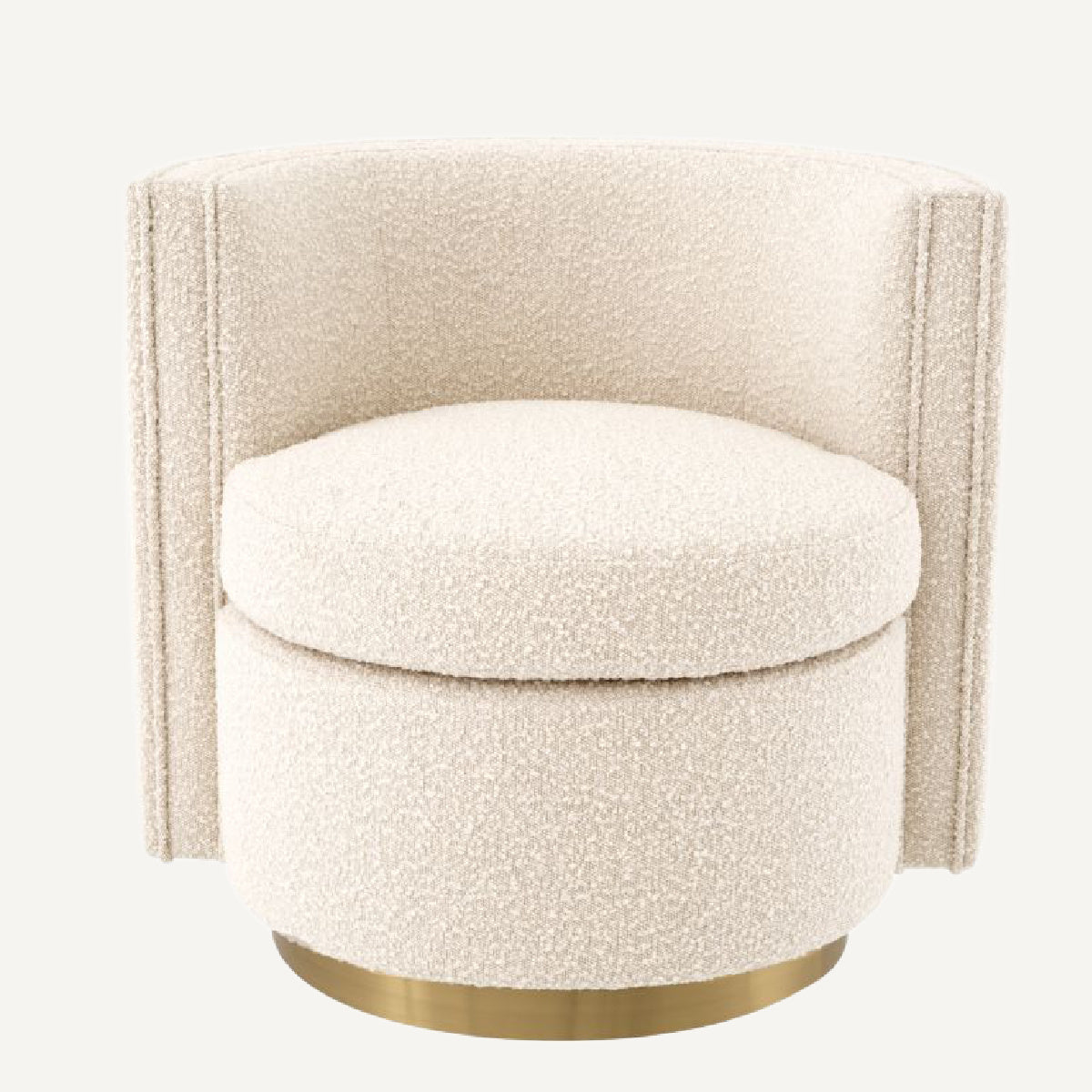 Fauteuil pivotant bouclé crème | Eichholtz Amanda | REMO-HOME, mobilier et décoration d'intérieur