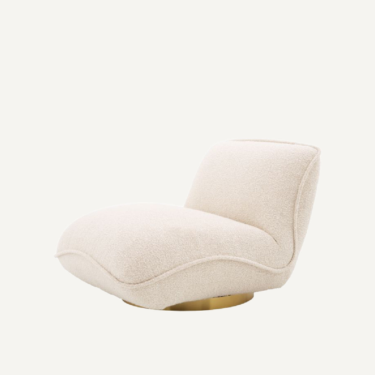 Fauteuil pivotant bouclé crème | Eichholtz Relax | REMO-HOME, mobilier et décoration d'intérieur