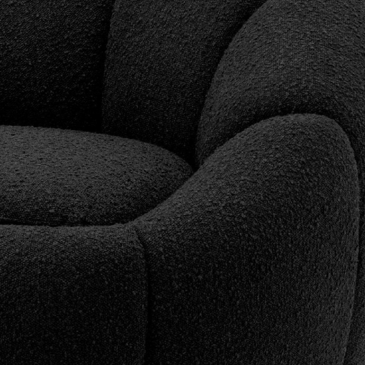 Fauteuil pivotant bouclé noir | Eichholtz Inger | REMO-HOME, mobilier et décoration d'intérieur