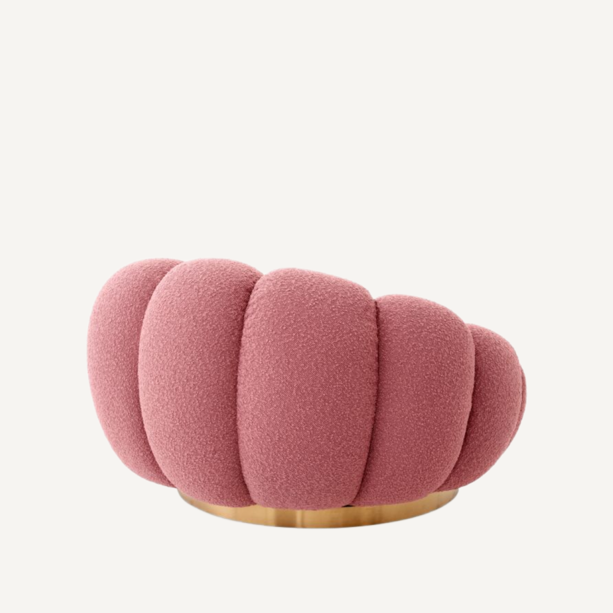 Fauteuil pivotant bouclé rose | Eichholtz Mello | REMO-HOME, mobilier et décoration d'intérieur