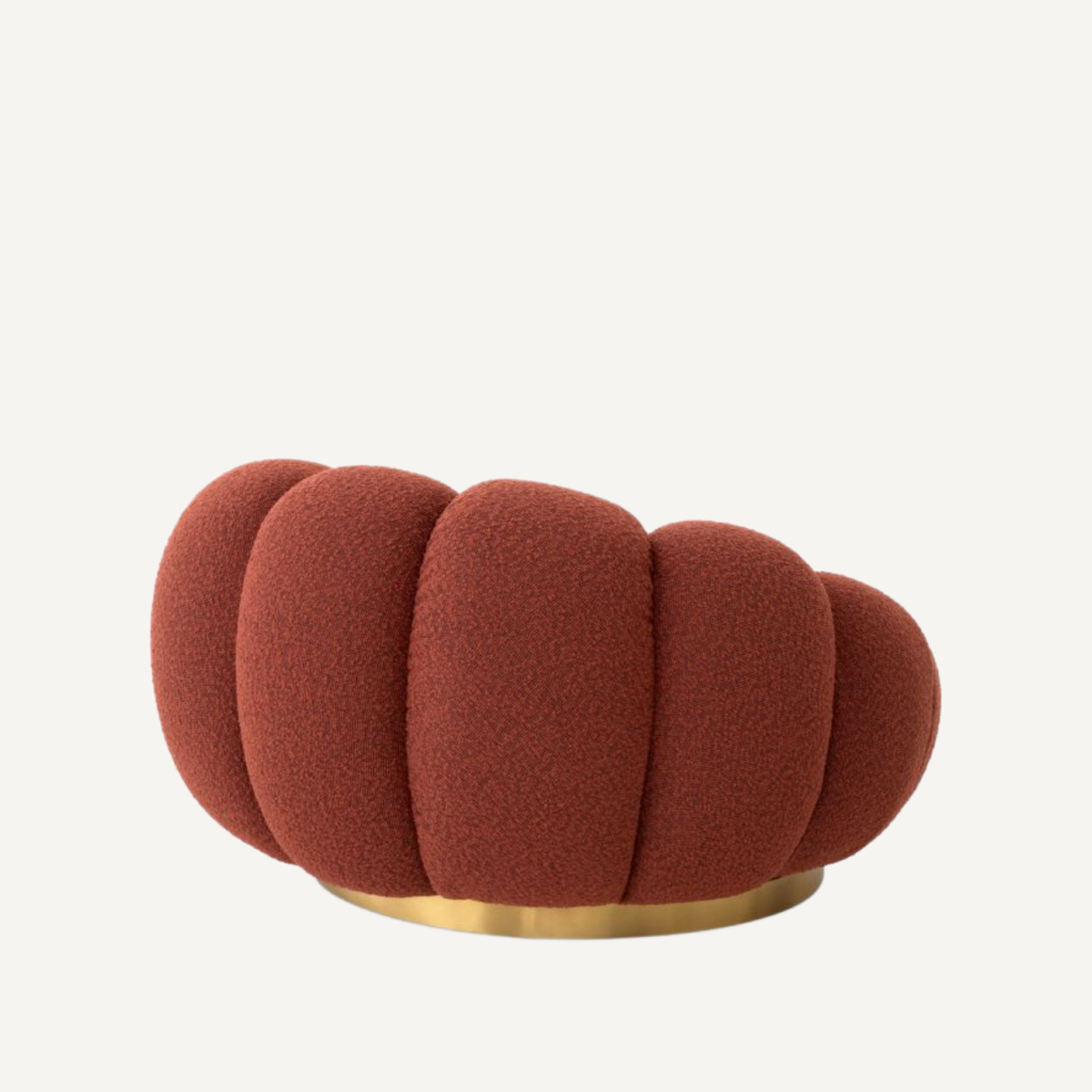 Fauteuil pivotant bouclé rouge | Eichholtz Mello | REMO-HOME, mobilier et décoration d'intérieur