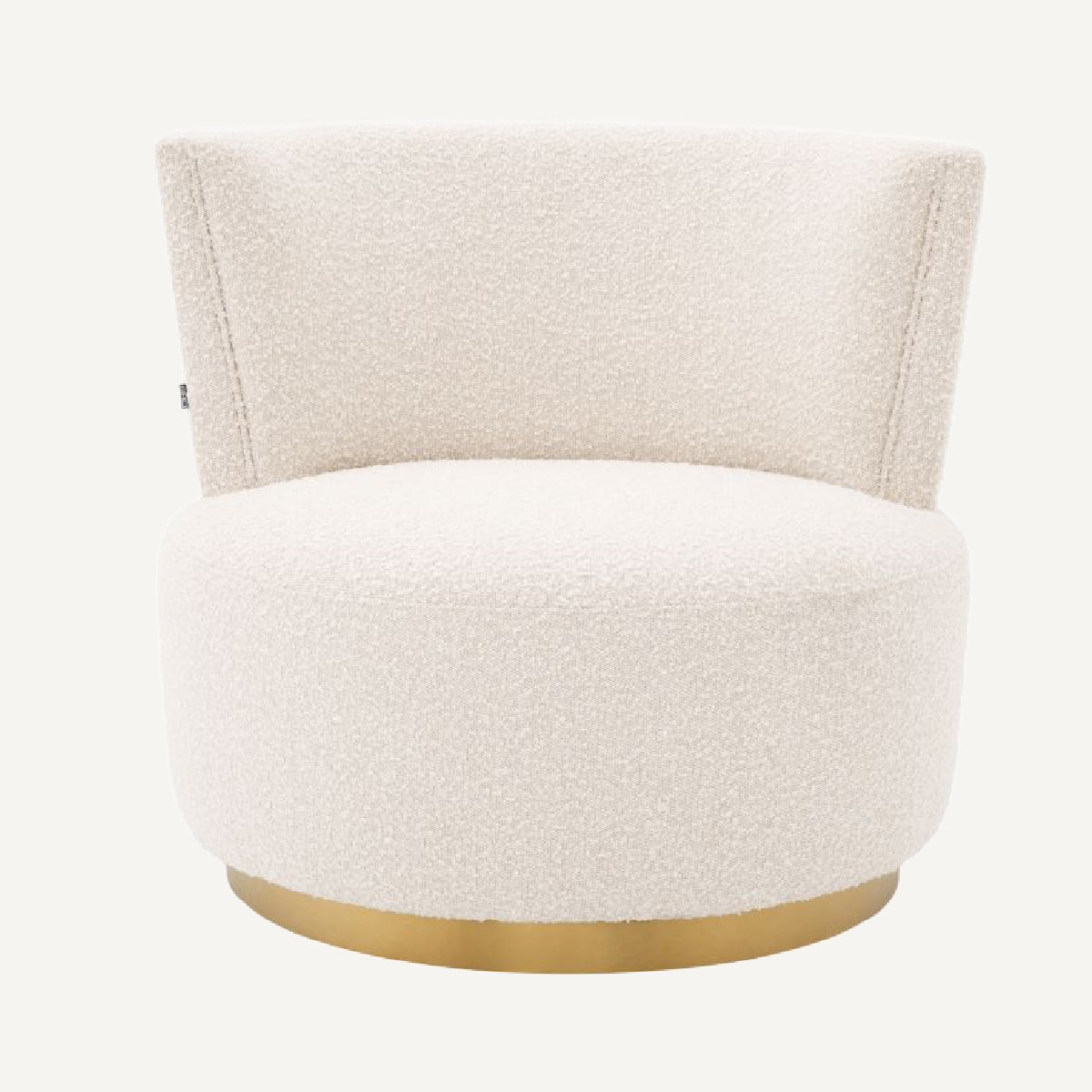 Fauteuil pivotant bouclé crème | Eichholtz Alonso | REMO-HOME, mobilier et décoration d'intérieur