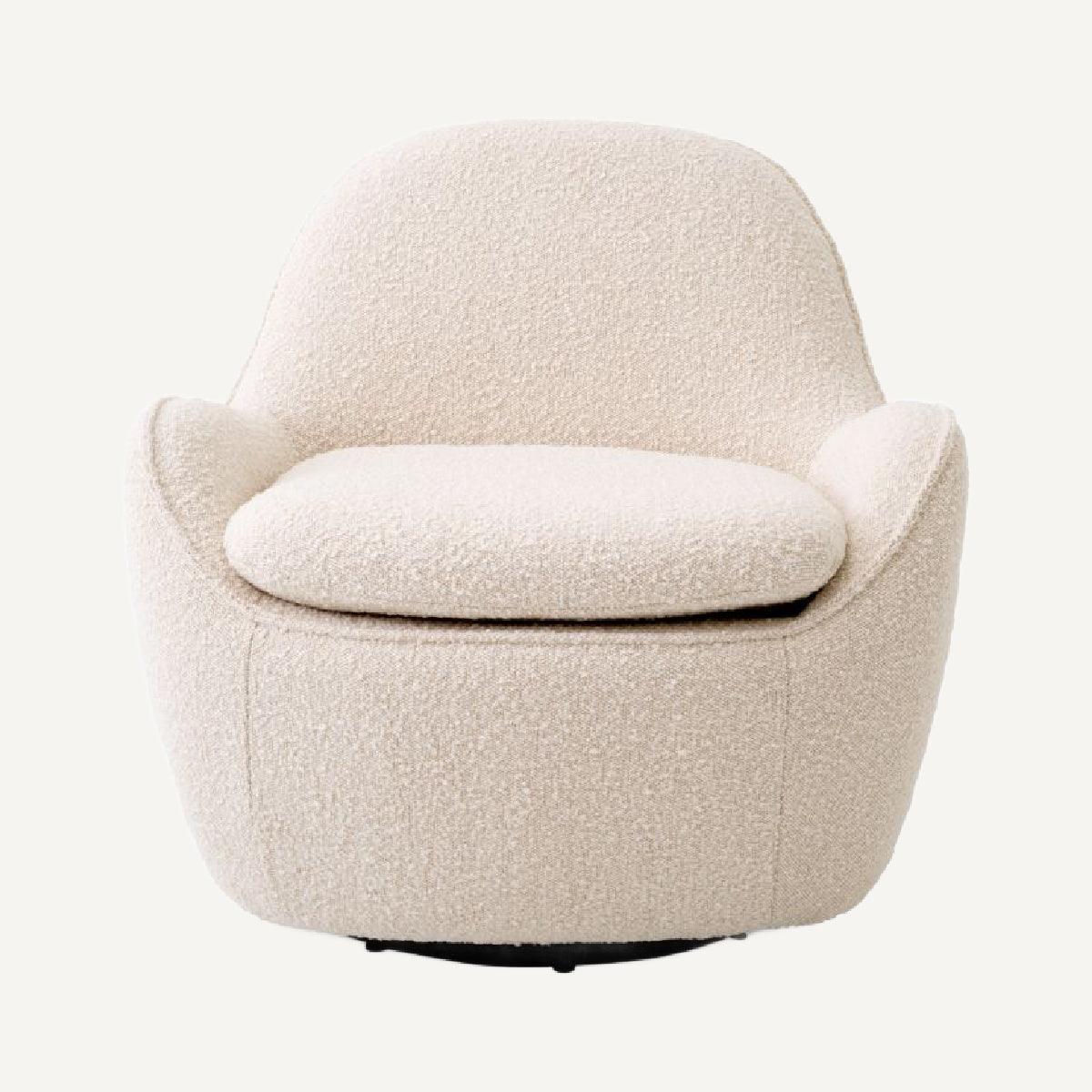 Fauteuil pivotant bouclé crème | Eichholtz Cupido | REMO-HOME, mobilier et décoration d'intérieur