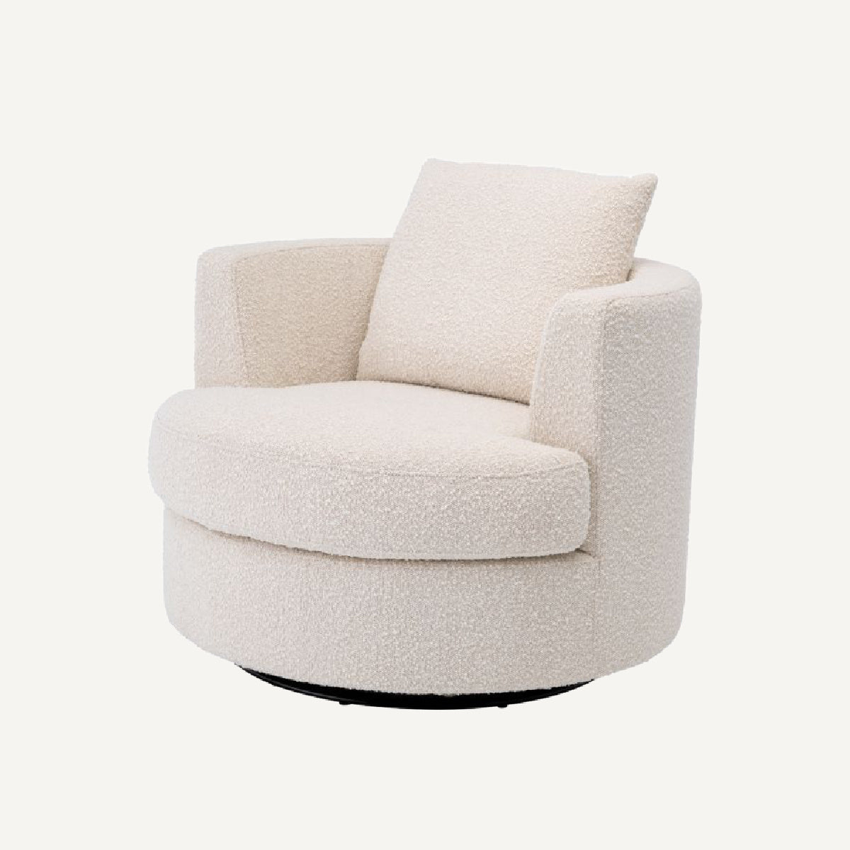 Fauteuil pivotant bouclé crème | Eichholtz Felix | REMO-HOME, mobilier et décoration d'intérieur