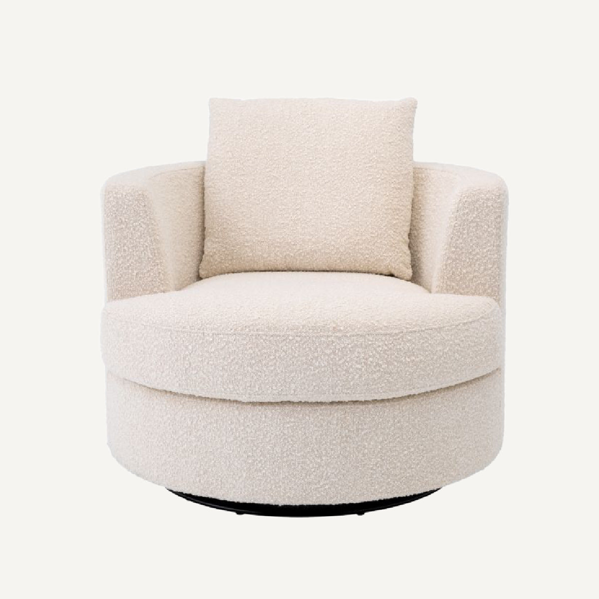 Fauteuil pivotant bouclé crème | Eichholtz Felix | REMO-HOME, mobilier et décoration d'intérieur