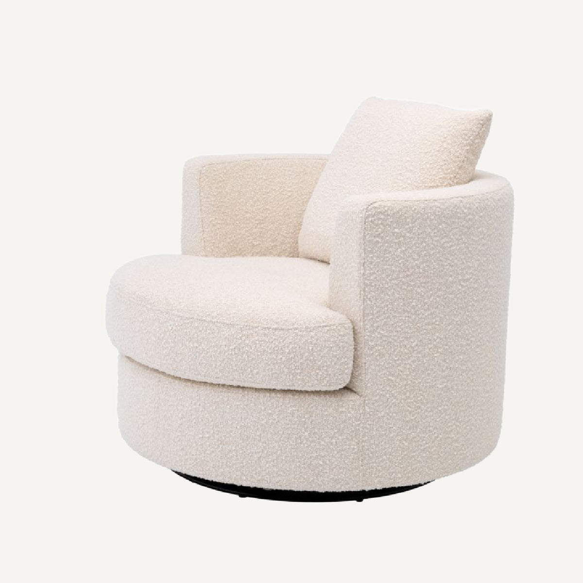 Fauteuil pivotant bouclé crème | Eichholtz Felix | REMO-HOME, mobilier et décoration d'intérieur