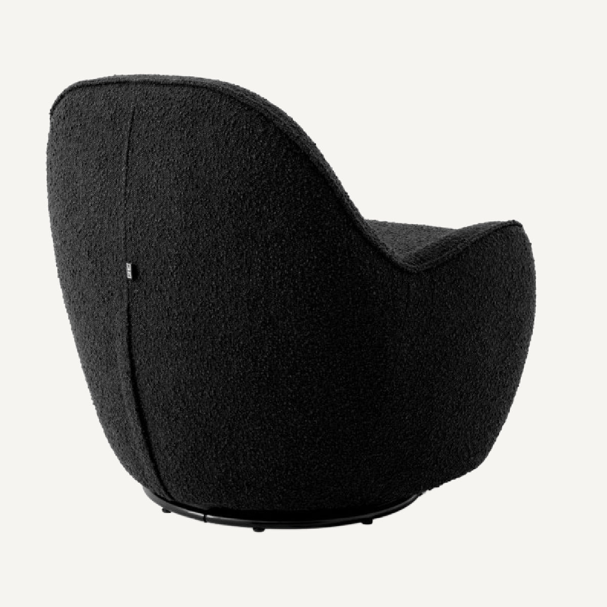 Fauteuil pivotant bouclé noir | Eichholtz Cupido | REMO-HOME, mobilier et décoration d'intérieur