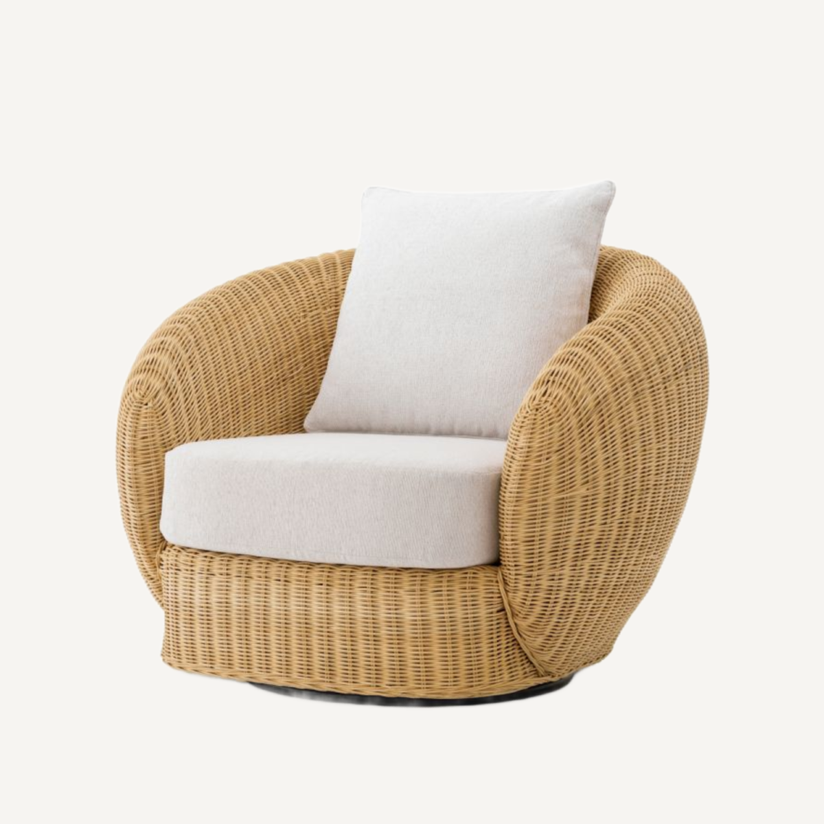 Fauteuil pivotant en rotin | Eichholtz Rafael | REMO-HOME, mobilier et décoration d'intérieur