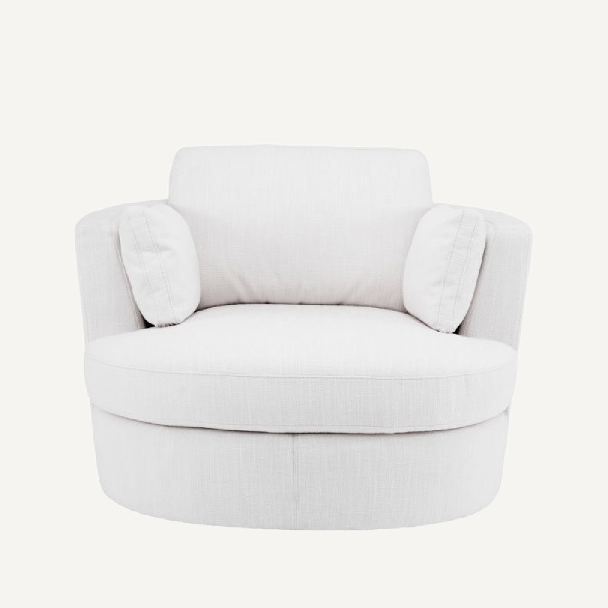 Fauteuil pivotant en tissu blanc | Eichholtz Clarissa | REMO-HOME, mobilier et décoration d'intérieur