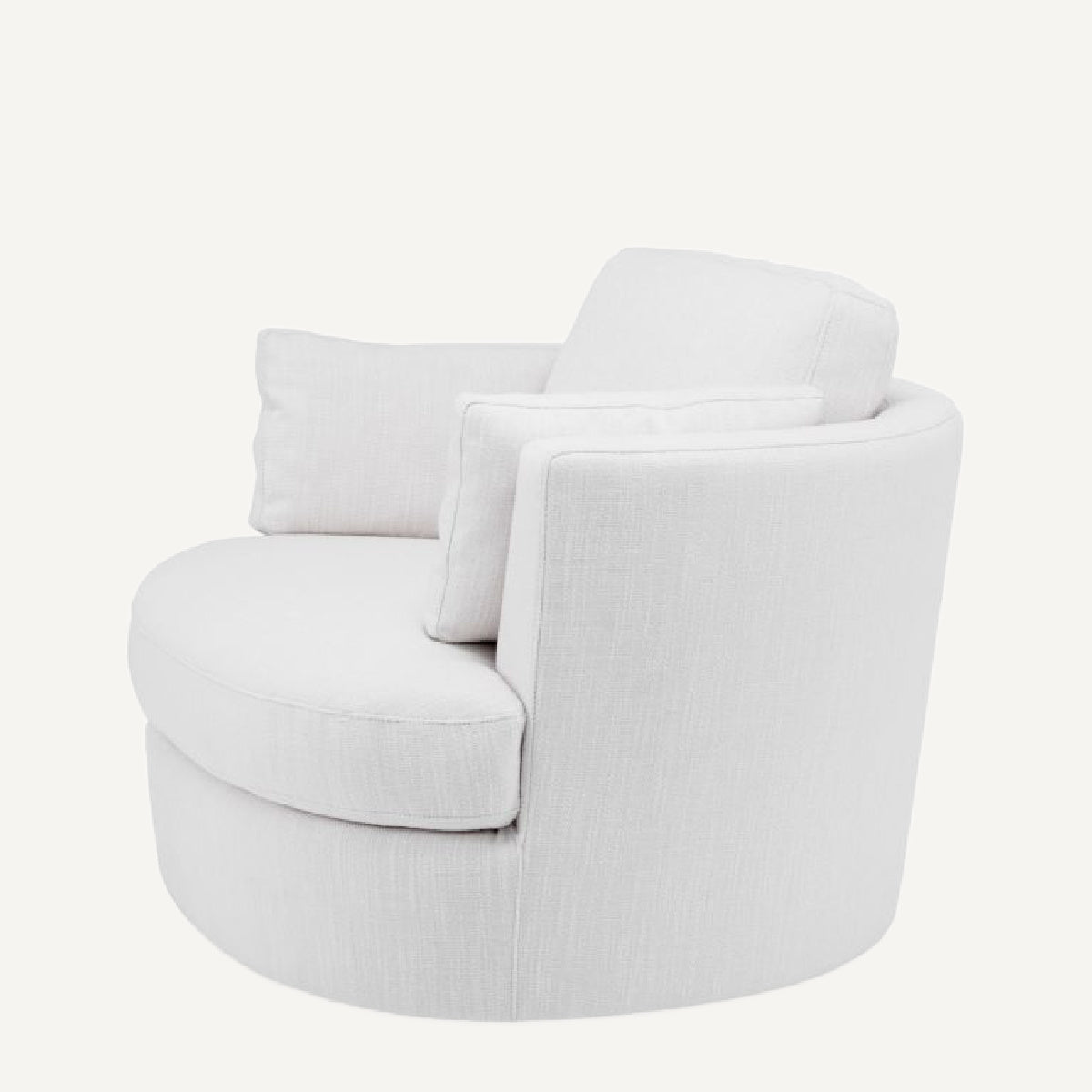 Fauteuil pivotant en tissu blanc | Eichholtz Clarissa | REMO-HOME, mobilier et décoration d'intérieur