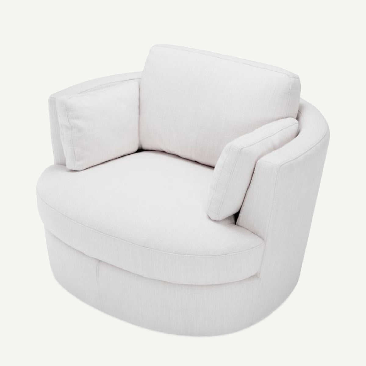 Fauteuil pivotant en tissu blanc | Eichholtz Clarissa | REMO-HOME, mobilier et décoration d'intérieur