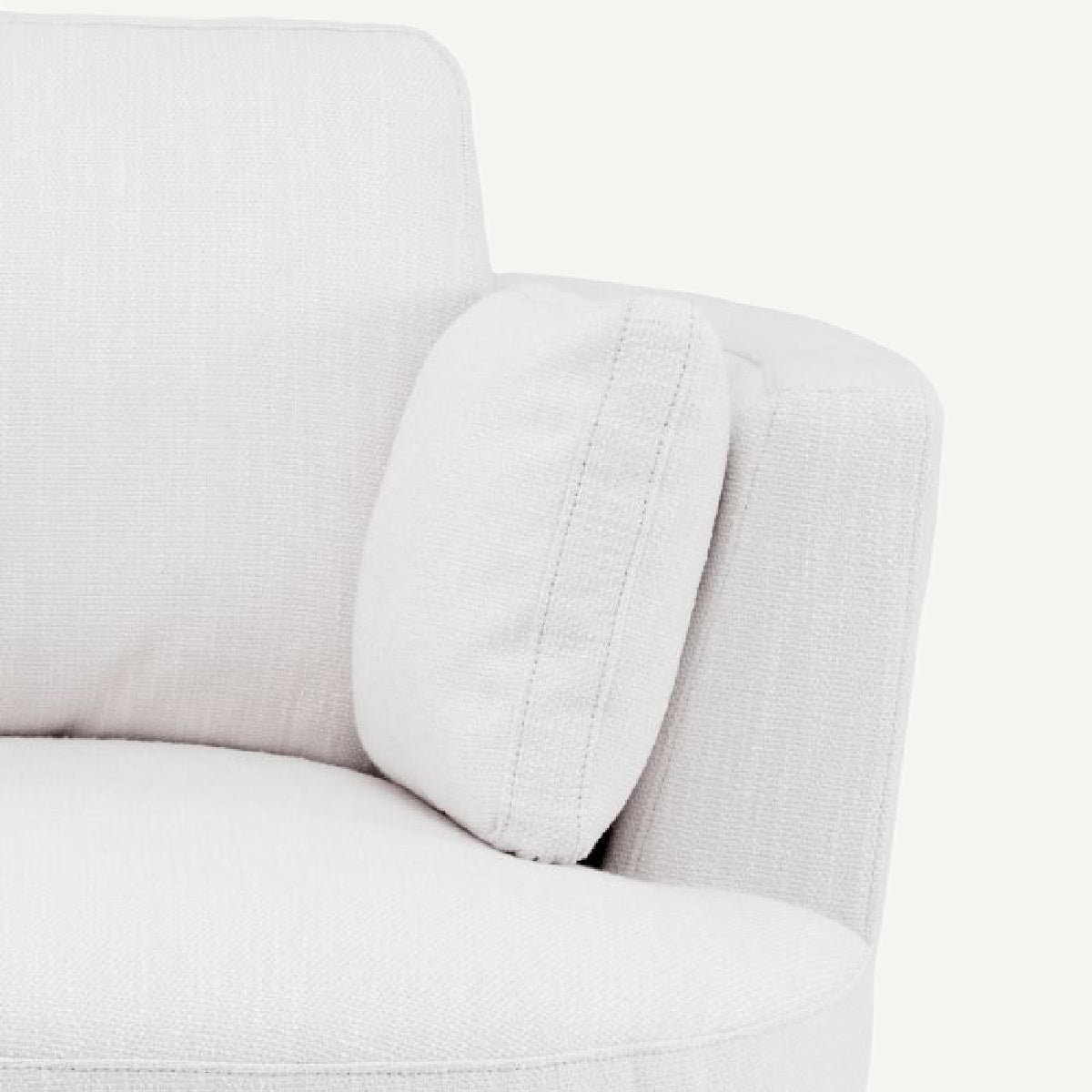 Fauteuil pivotant en tissu blanc | Eichholtz Clarissa | REMO-HOME, mobilier et décoration d'intérieur