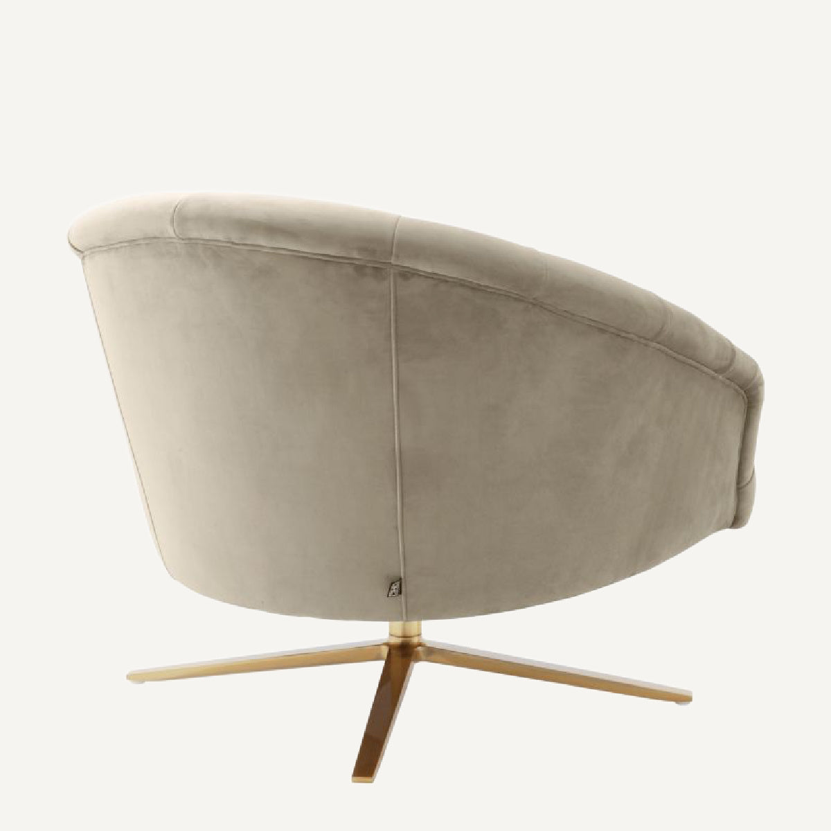 Fauteuil pivotant en velours greige | Eichholtz Gardner | REMO-HOME, mobilier et décoration d'intérieur