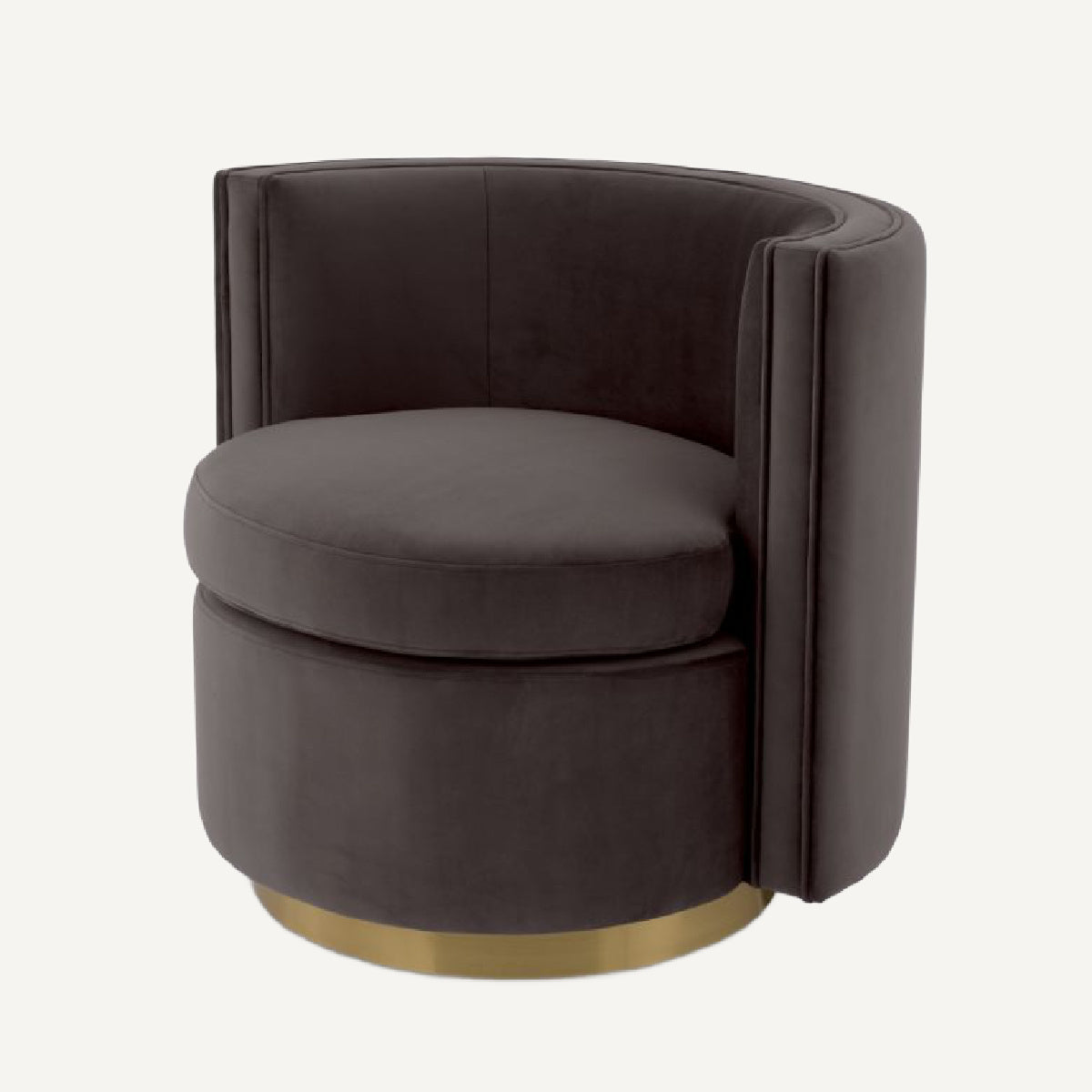 Fauteuil pivotant en velours gris | Eichholtz Amanda | REMO-HOME, mobilier et décoration d'intérieur