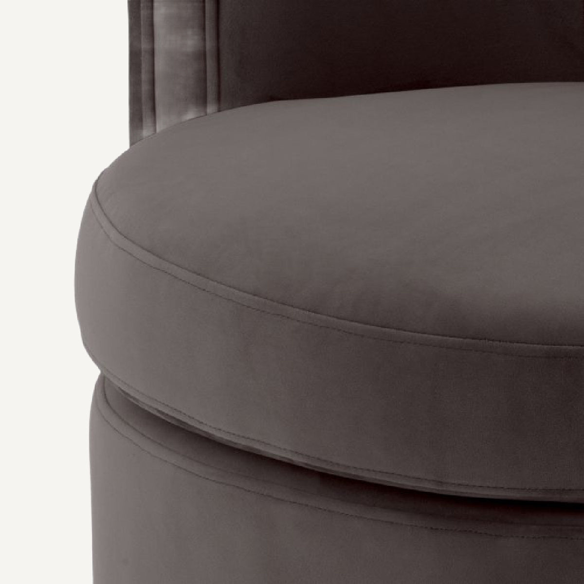 Fauteuil pivotant en velours gris | Eichholtz Amanda | REMO-HOME, mobilier et décoration d'intérieur
