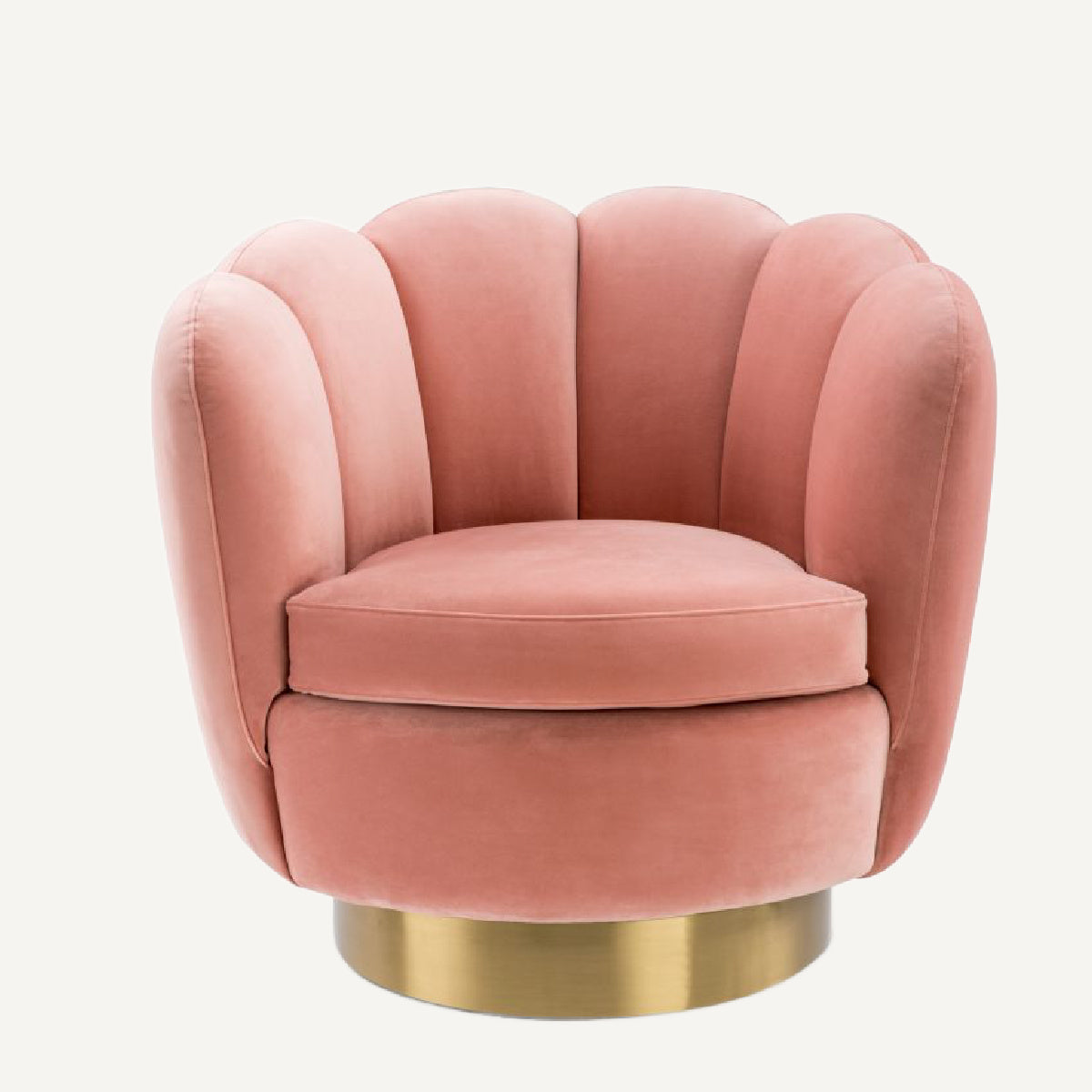 Fauteuil pivotant en velours rose | Eichholtz Mirage | REMO-HOME, mobilier et décoration d'intérieur