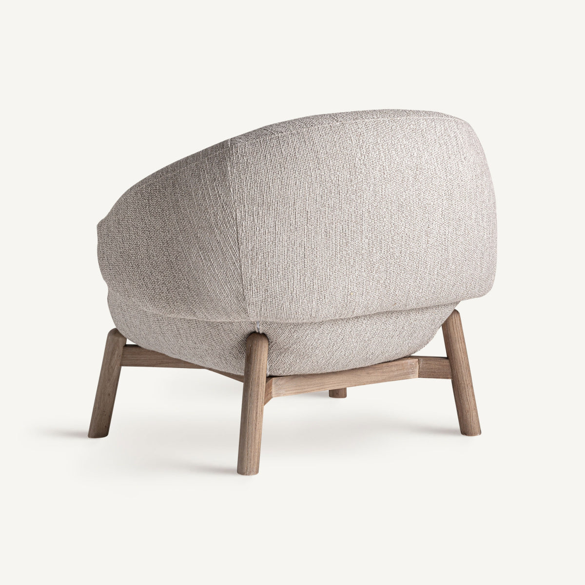 Fauteuil rond en tissu beige | VICAL Jacquard | REMO-HOME, mobilier design et décoration d'intérieur