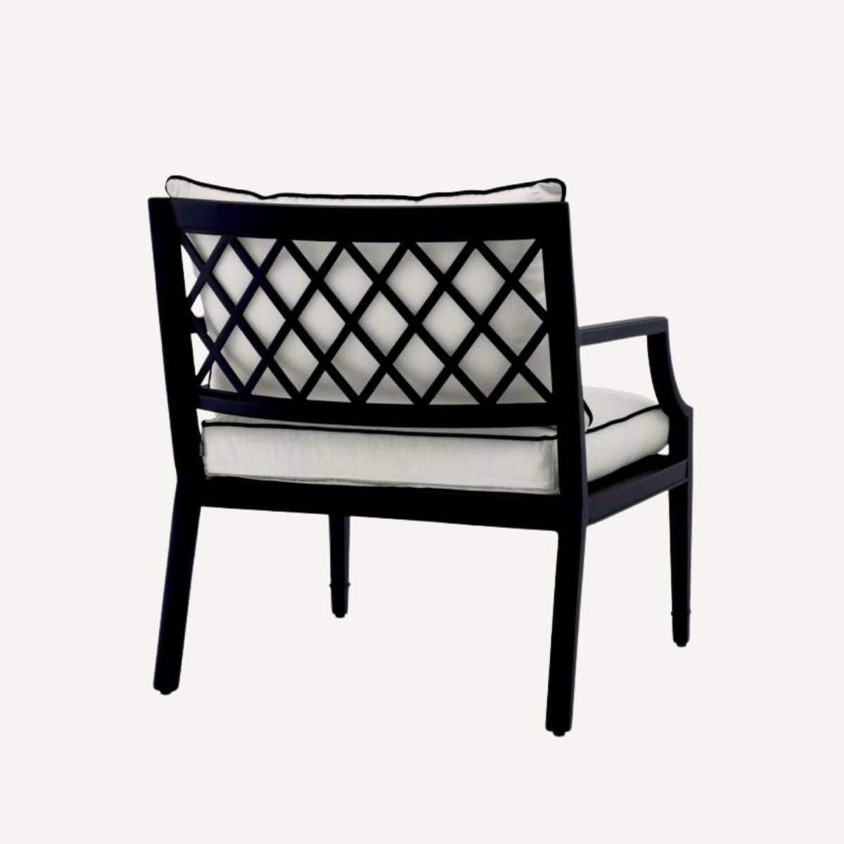 Fauteuil d'extérieur noir et blanc | Eichholtz Bella Vista | REMO-HOME, mobilier et décoration d'intérieur