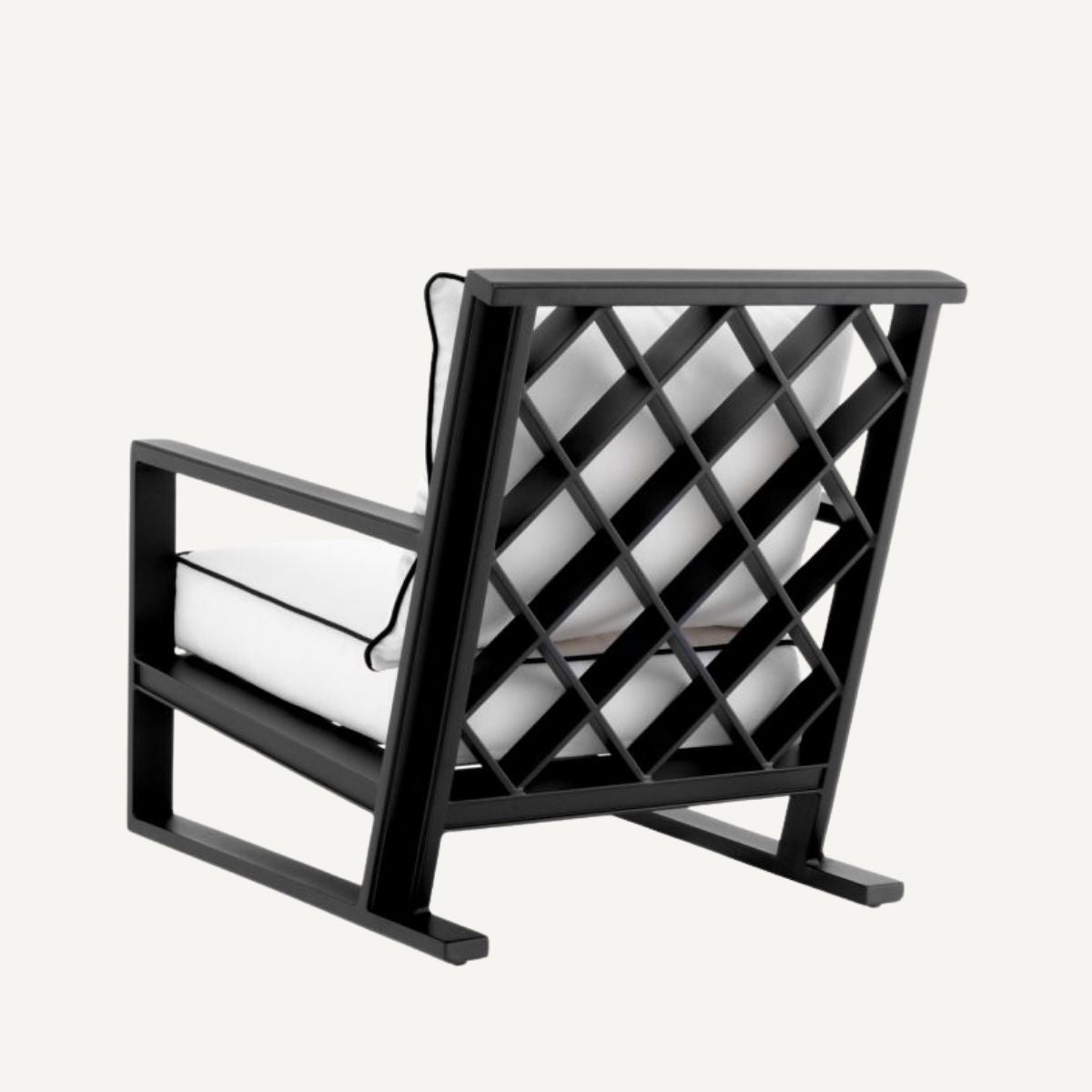 Fauteuil d'extérieur noir et blanc | Eichholtz Como | REMO-HOME, mobilier et décoration d'intérieur