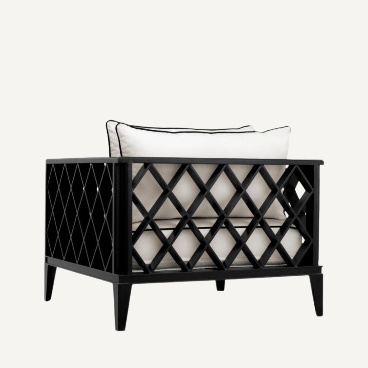 Fauteuil d'extérieur noir et blanc | Eichholtz Ocean Club | REMO-HOME, mobilier et décoration d'intérieur