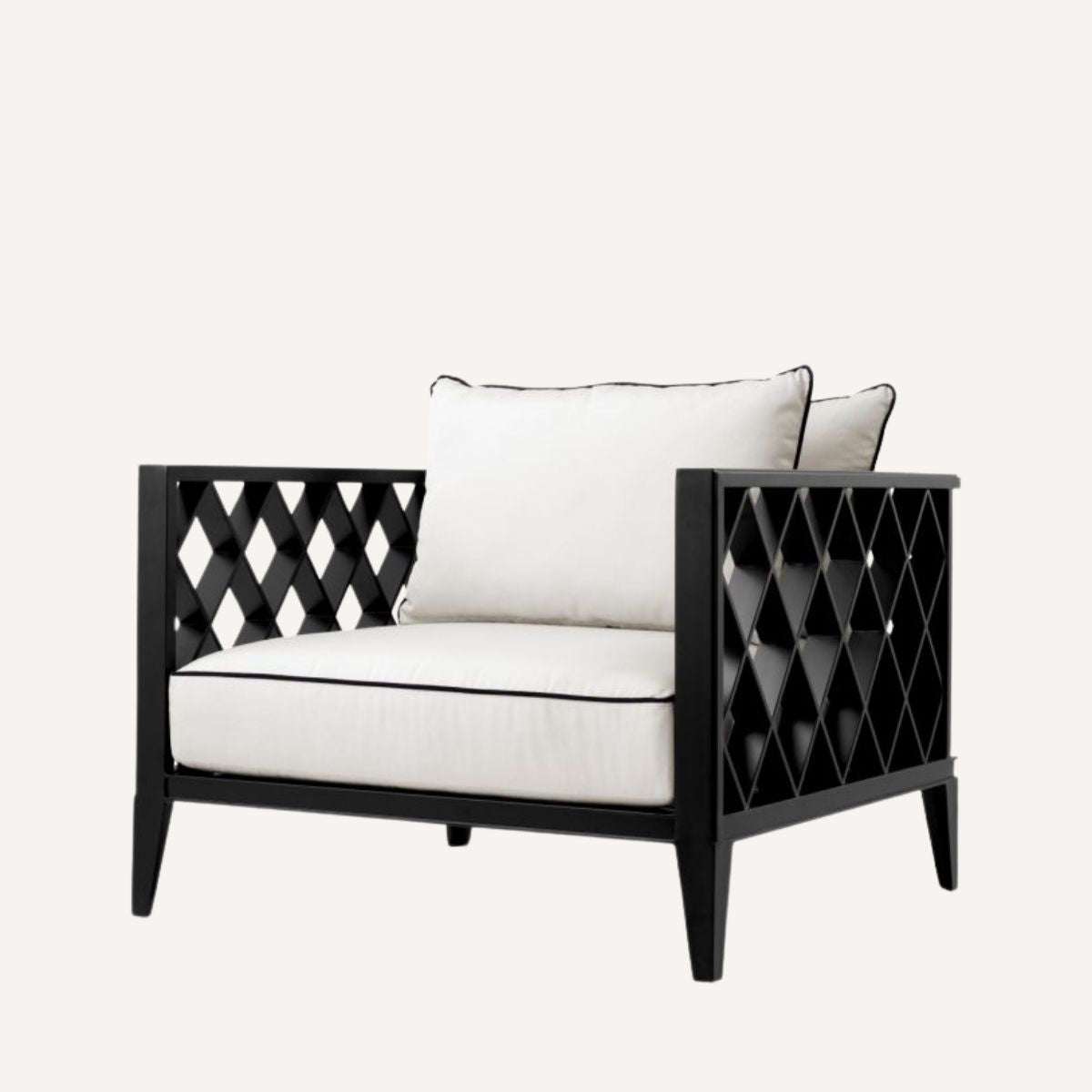 Fauteuil d'extérieur noir et blanc | Eichholtz Ocean Club | REMO-HOME, mobilier et décoration d'intérieur