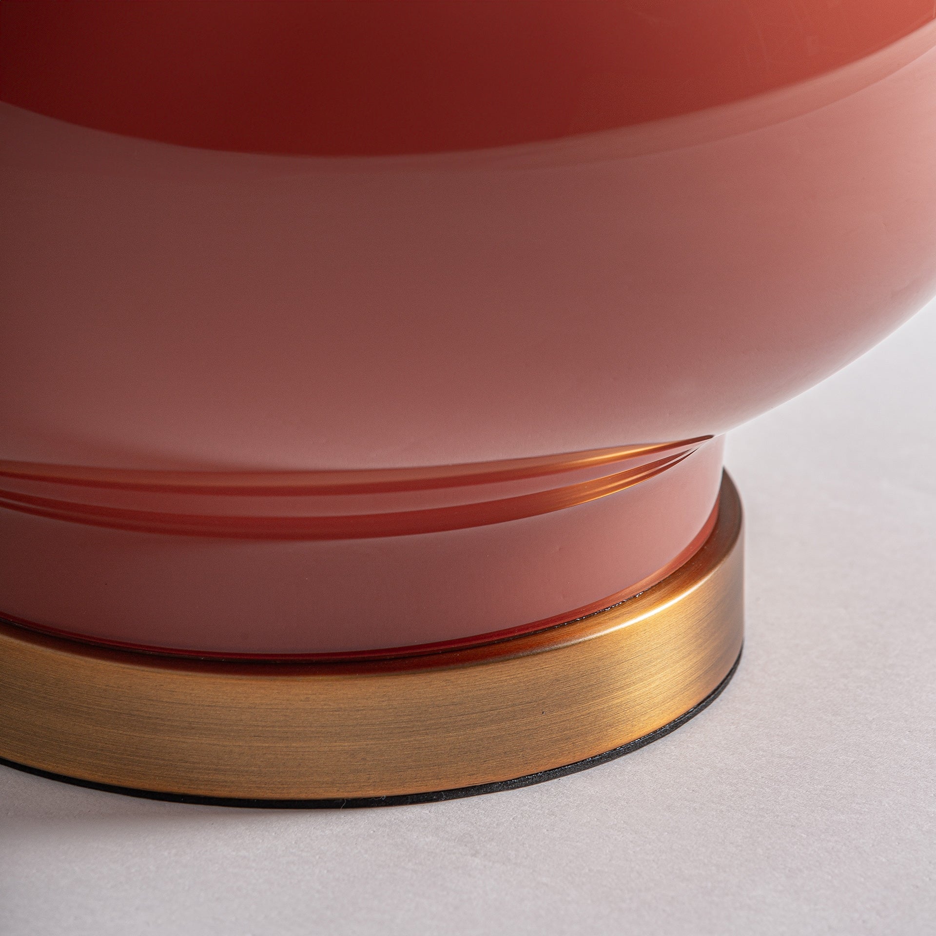 Lampe de salon verre terracotta lin beige | VICAL Leska | REMO-HOME, mobilier design et décoration d'intérieur