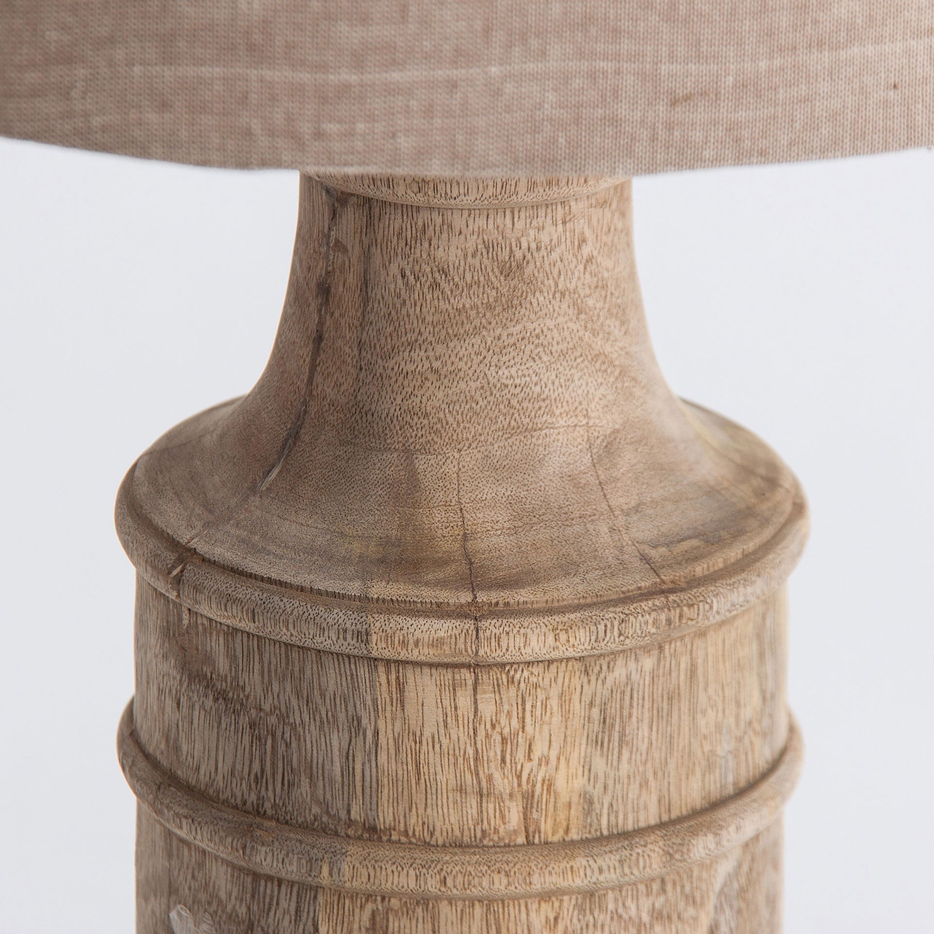 Lampe de table bois de mangue coton brun | VICAL Liena | REMO-HOME, mobilier design et décoration d'intérieur