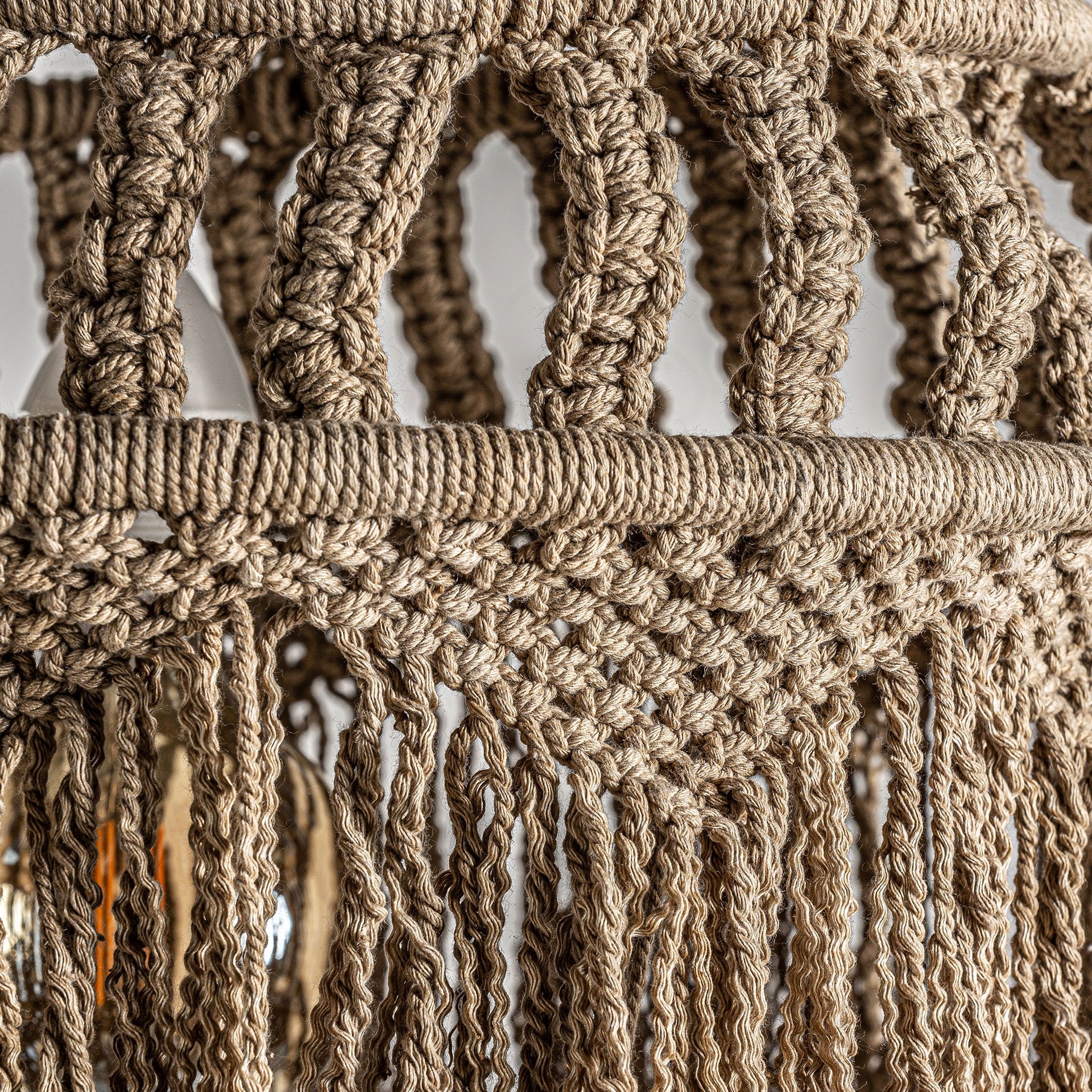 Lustre coton marron style ethnique | VICAL | REMO-HOME, mobilier design et décoration d'intérieur