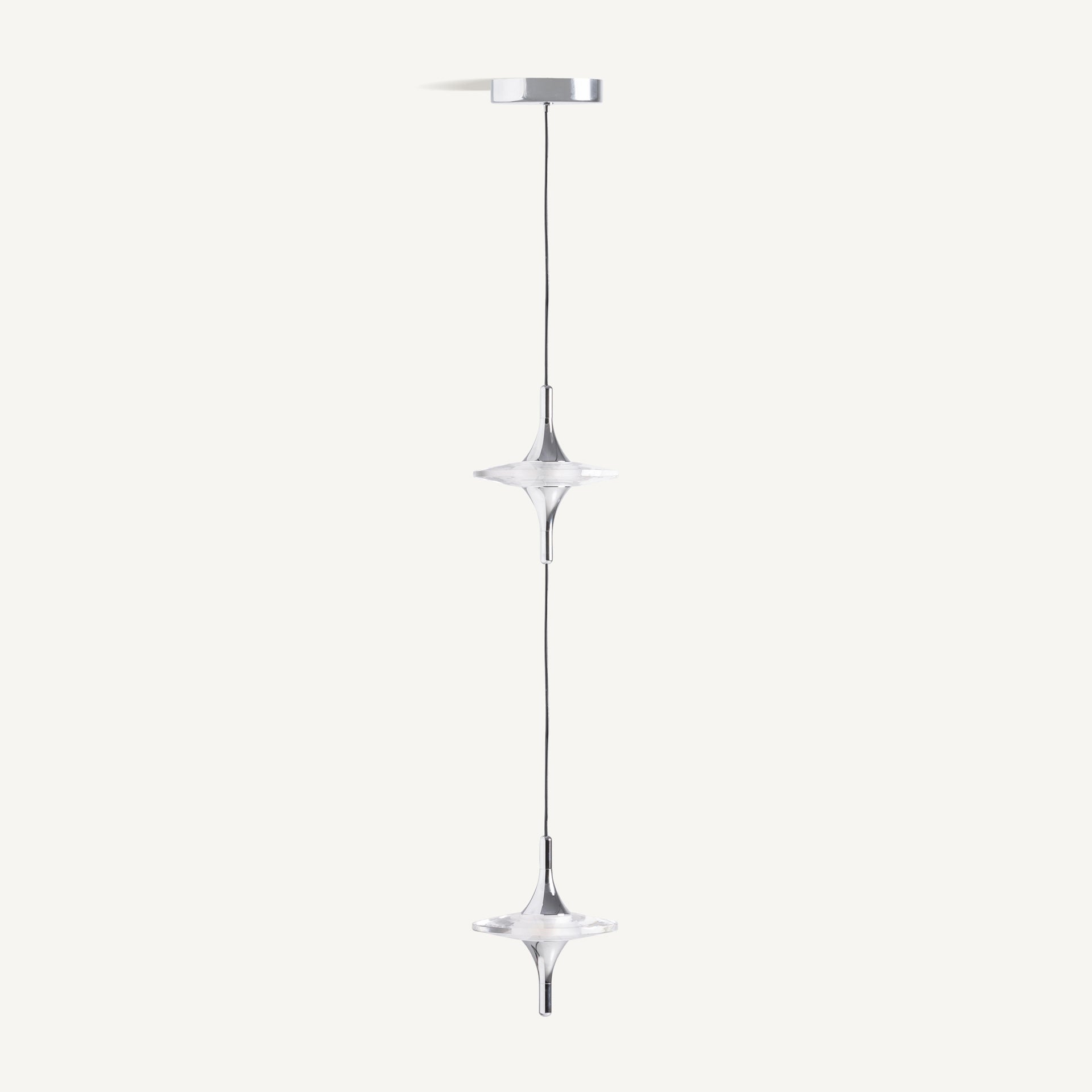 Lustre cylindrique cristal argent | VICAL Xalesh | REMO-HOME, mobilier design et décoration d'intérieur