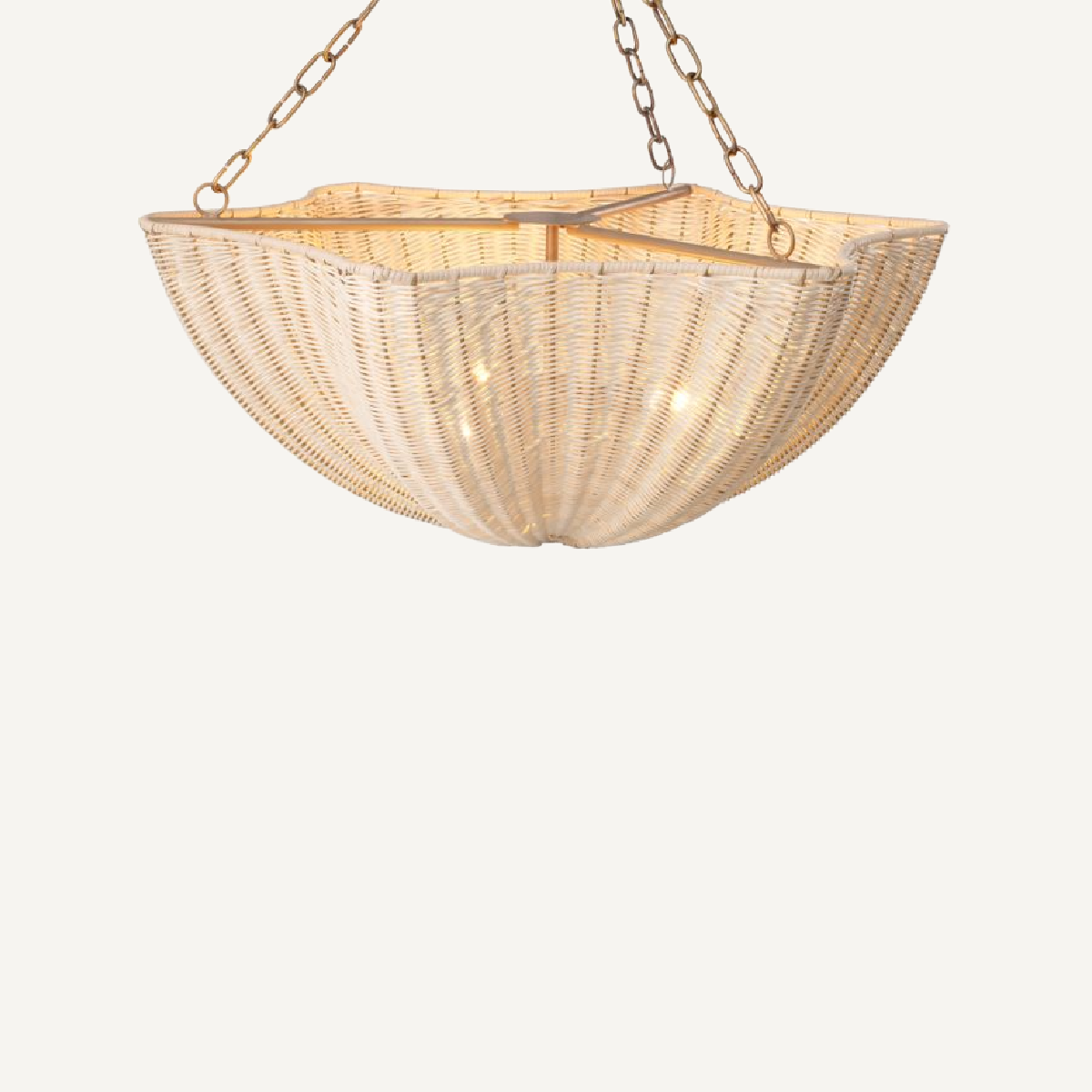 Lustre doré en rotin | Eichholtz Los Palmos | REMO-HOME, mobilier et décoration d'intérieur