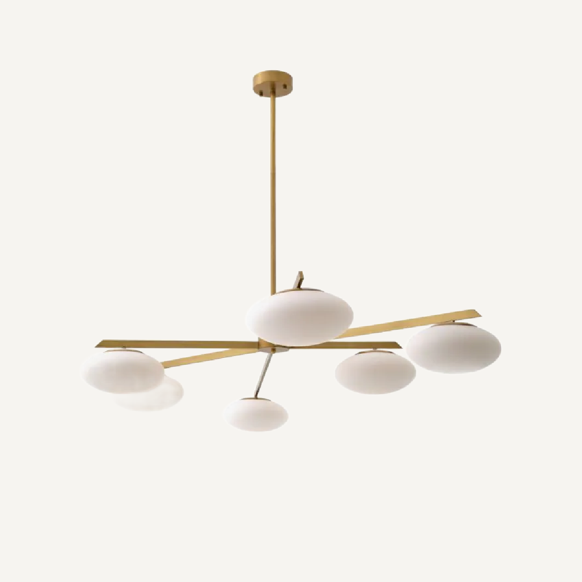 Lustre doré en verre blanc | Eichholtz Evergreen L | REMO-HOME, mobilier et décoration d'intérieur