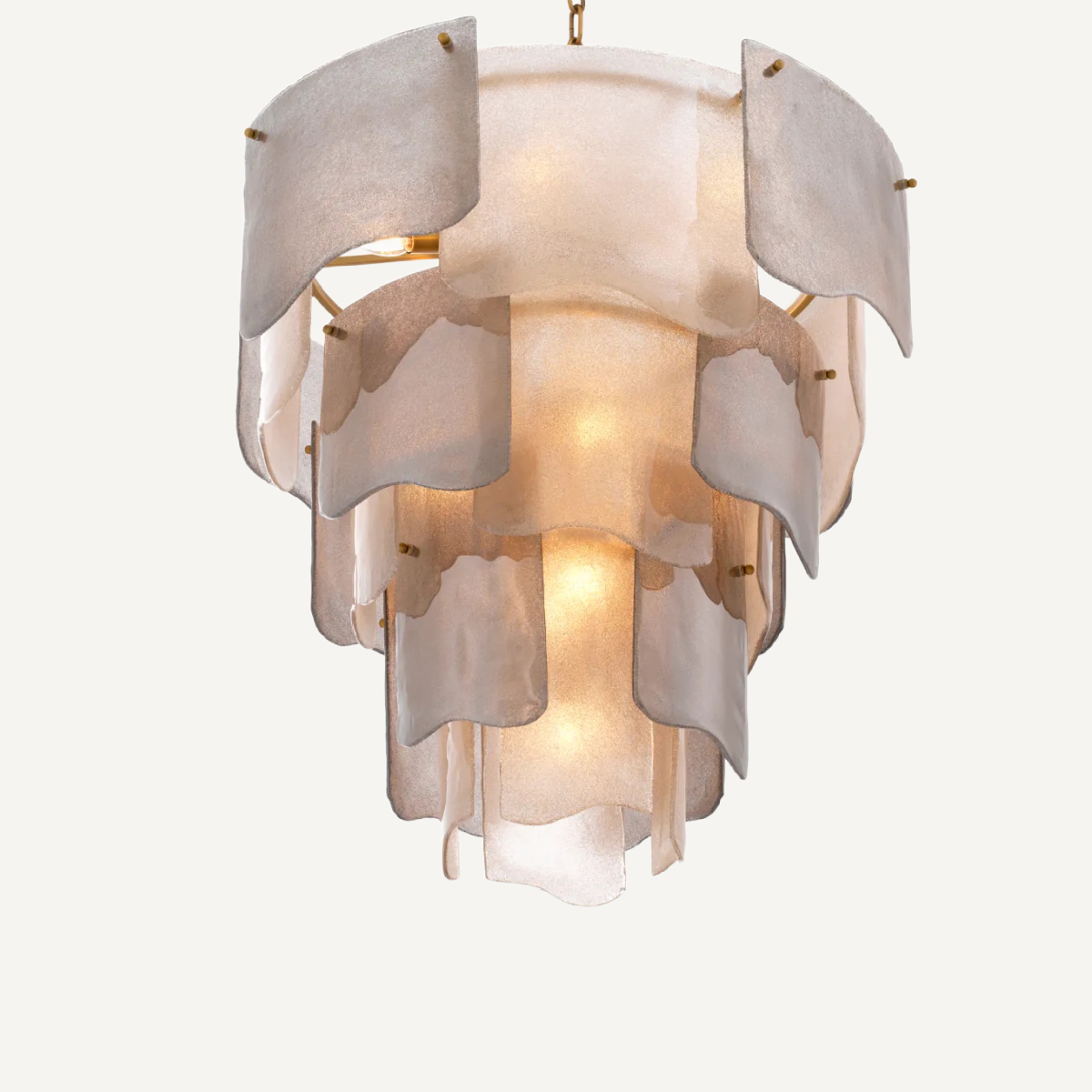 Lustre doré en verre fumé | Eichholtz Asinara S | REMO-HOME, mobilier et décoration d'intérieur