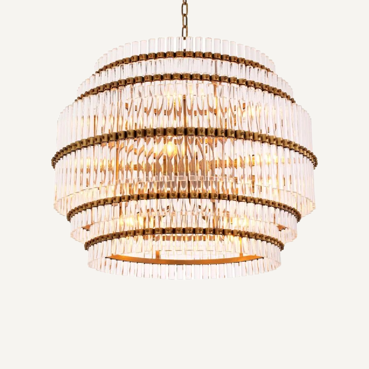 Lustre doré en verre transparent | Eichholtz Scottsdale | REMO-HOME, mobilier et décoration d'intérieur
