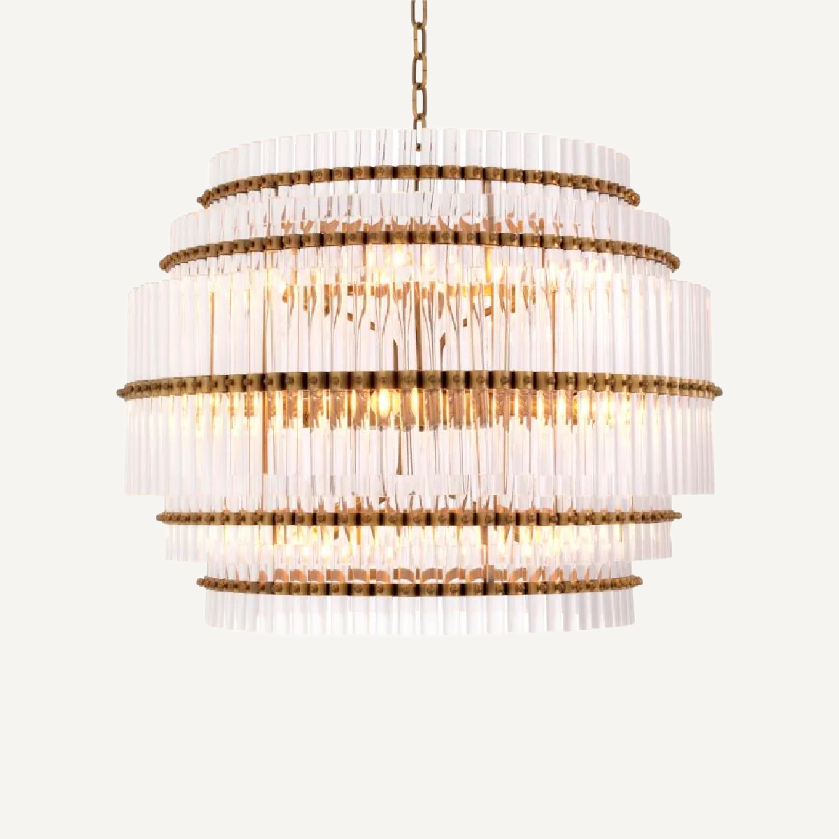 Lustre doré en verre transparent | Eichholtz Scottsdale | REMO-HOME, mobilier et décoration d'intérieur