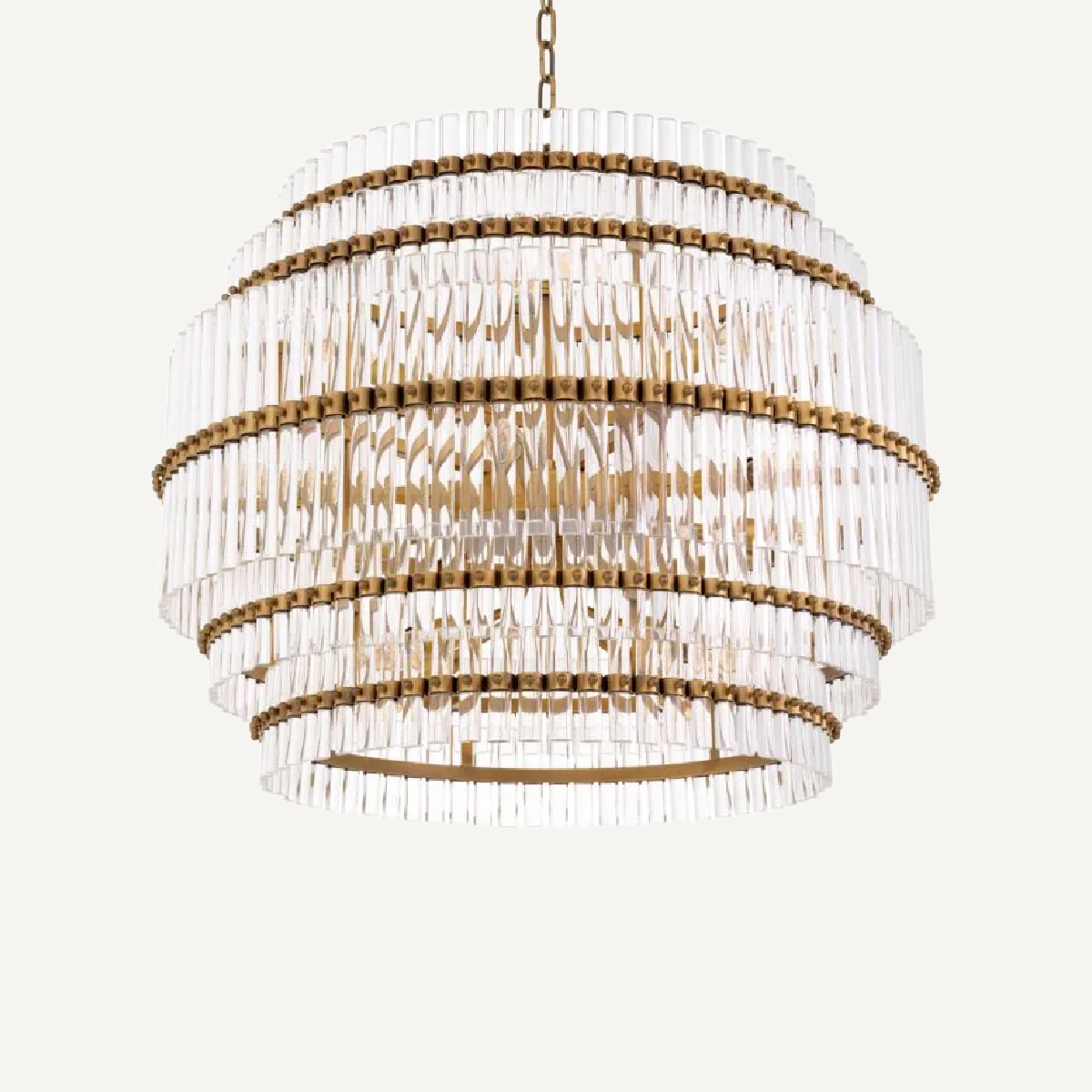 Lustre doré en verre transparent | Eichholtz Scottsdale | REMO-HOME, mobilier et décoration d'intérieur
