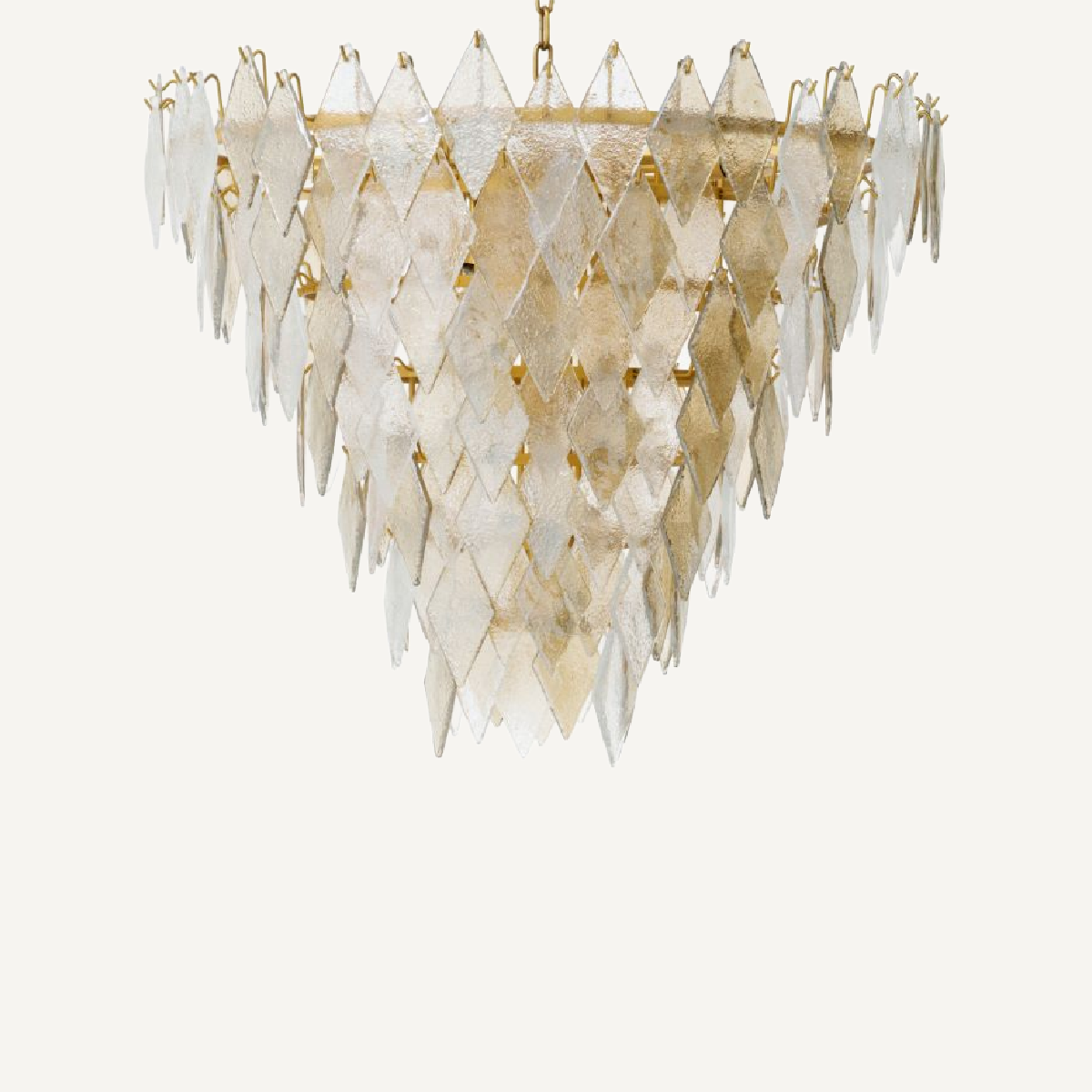 Lustre en laiton et verre soufflé | Eichholtz Rhombus L | REMO-HOME, mobilier et décoration d'intérieur
