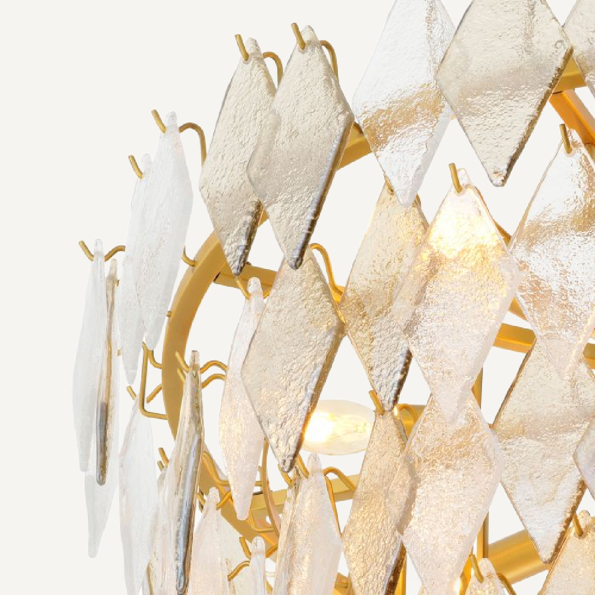 Lustre en laiton et verre soufflé | Eichholtz Rhombus L | REMO-HOME, mobilier et décoration d'intérieur