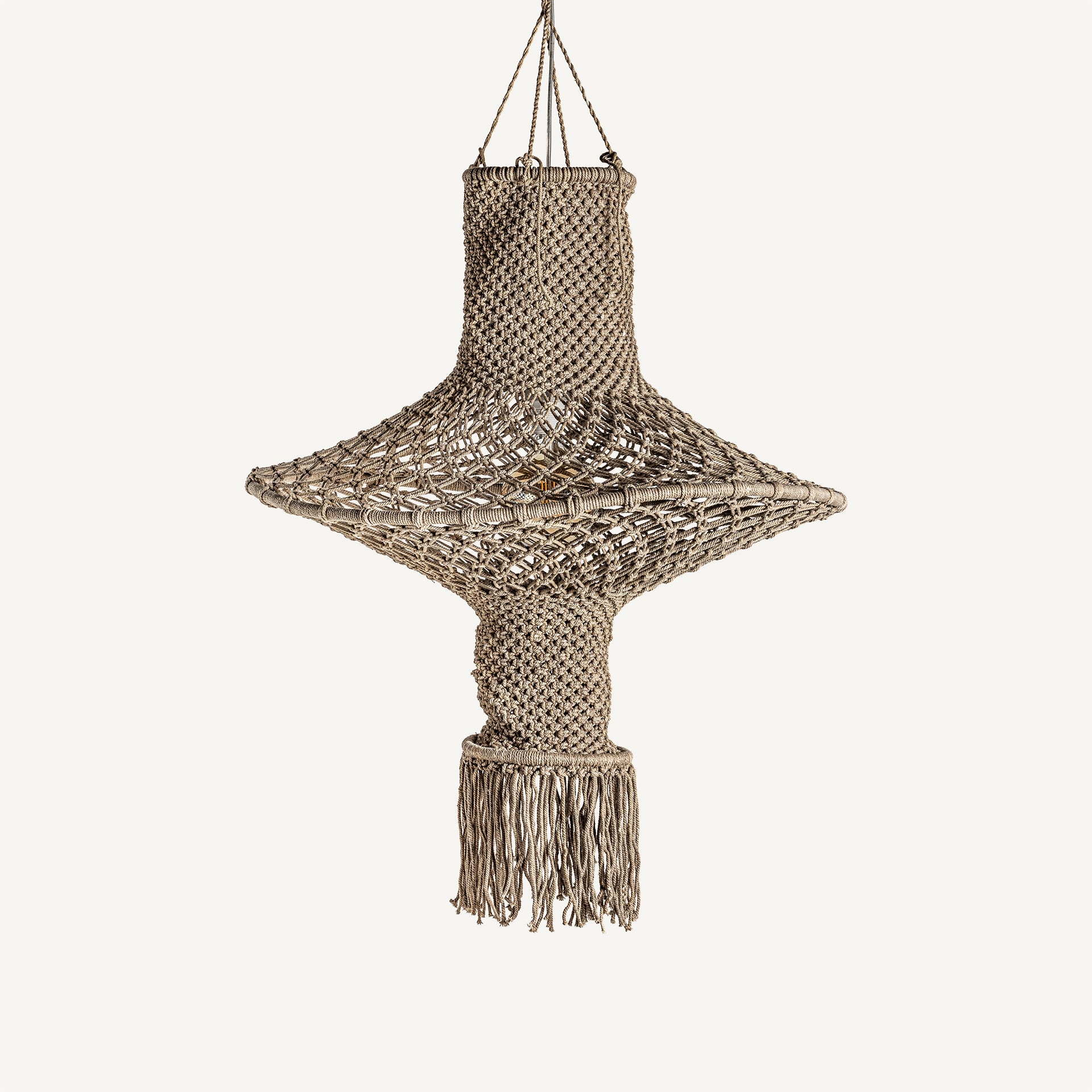 Lustre ethnique en coton marron | VICAL | REMO-HOME, mobilier design et décoration d'intérieur