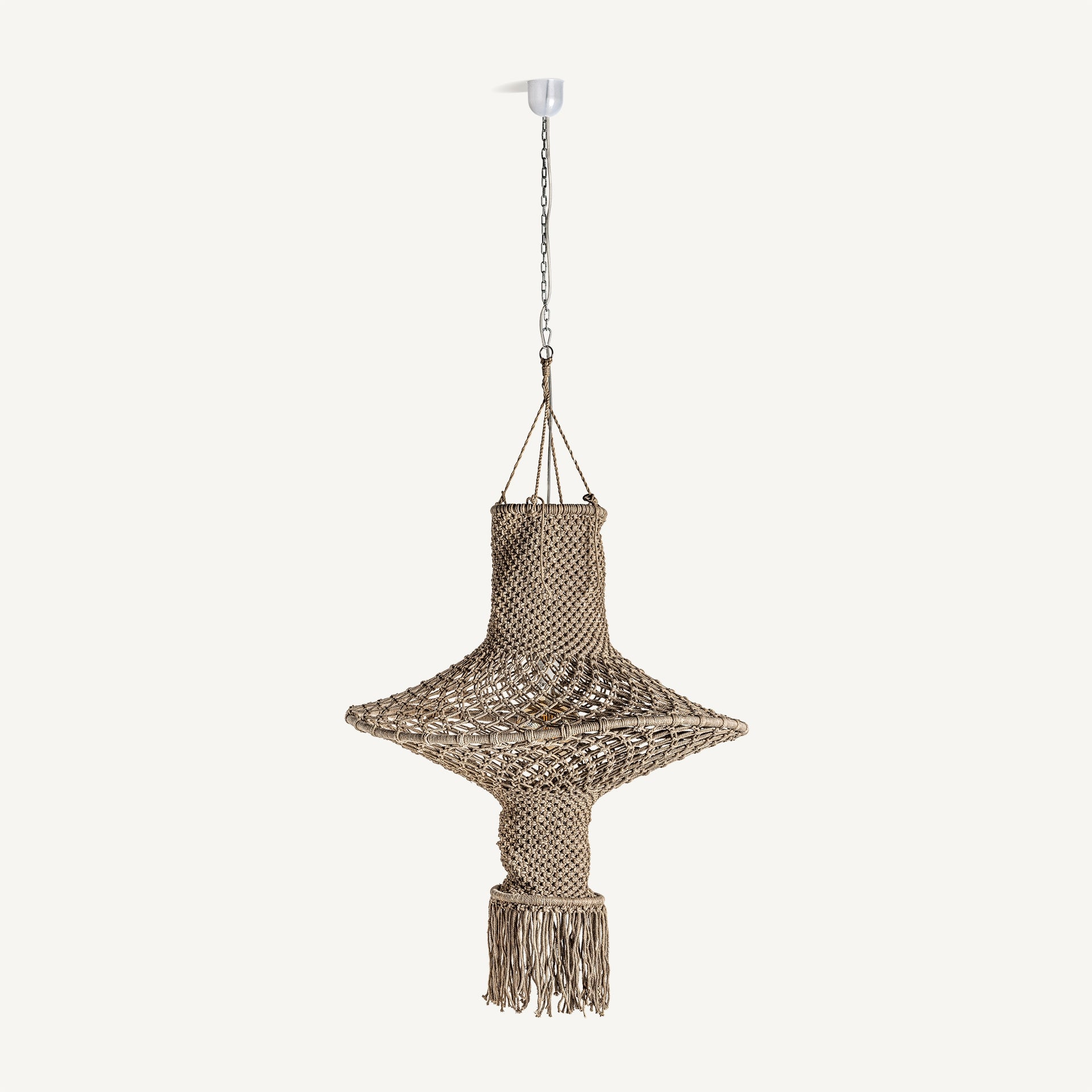 Lustre ethnique en coton marron | VICAL | REMO-HOME, mobilier design et décoration d'intérieur